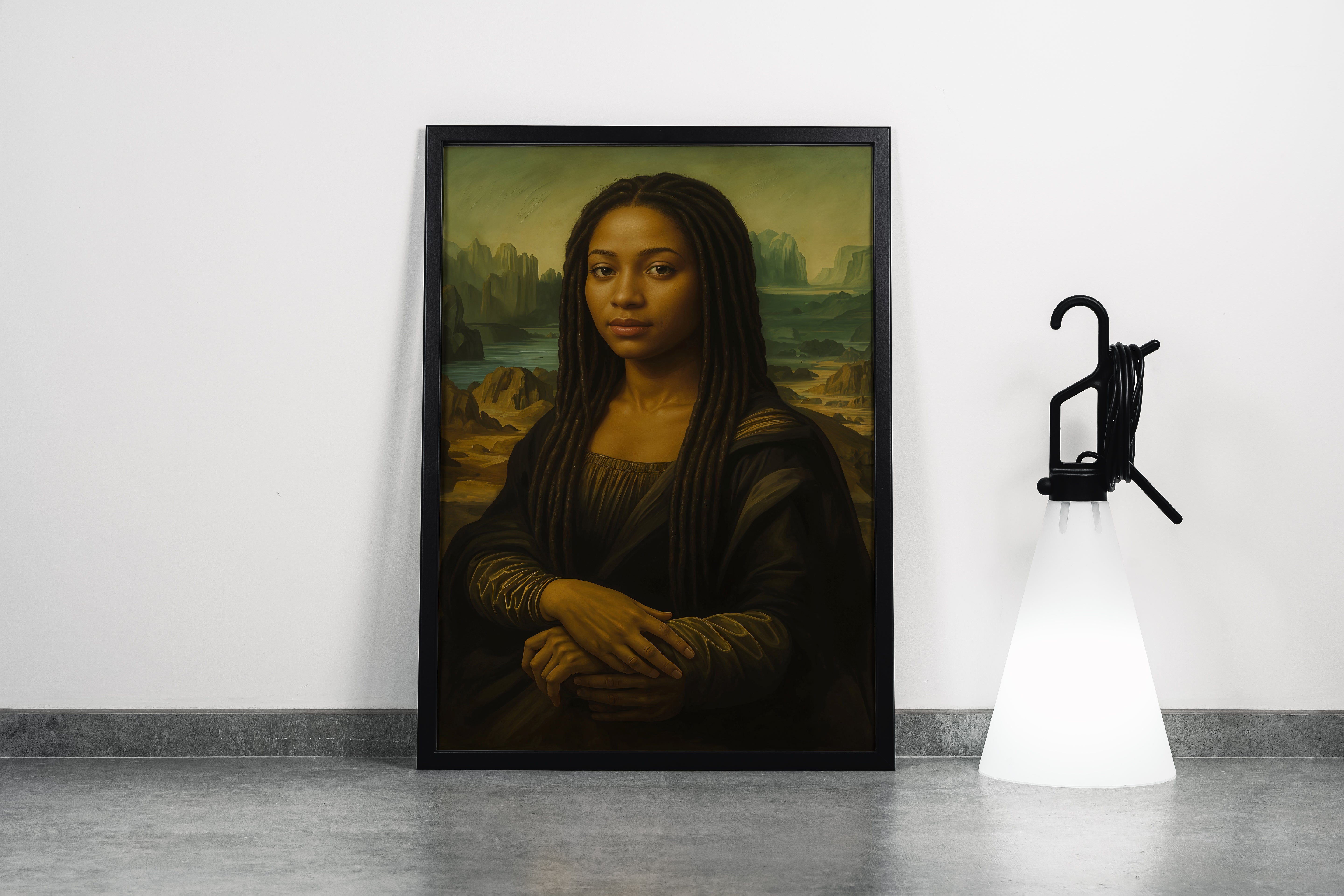 ai creation, latina mona lisa, ai art, art, kanvas tablo