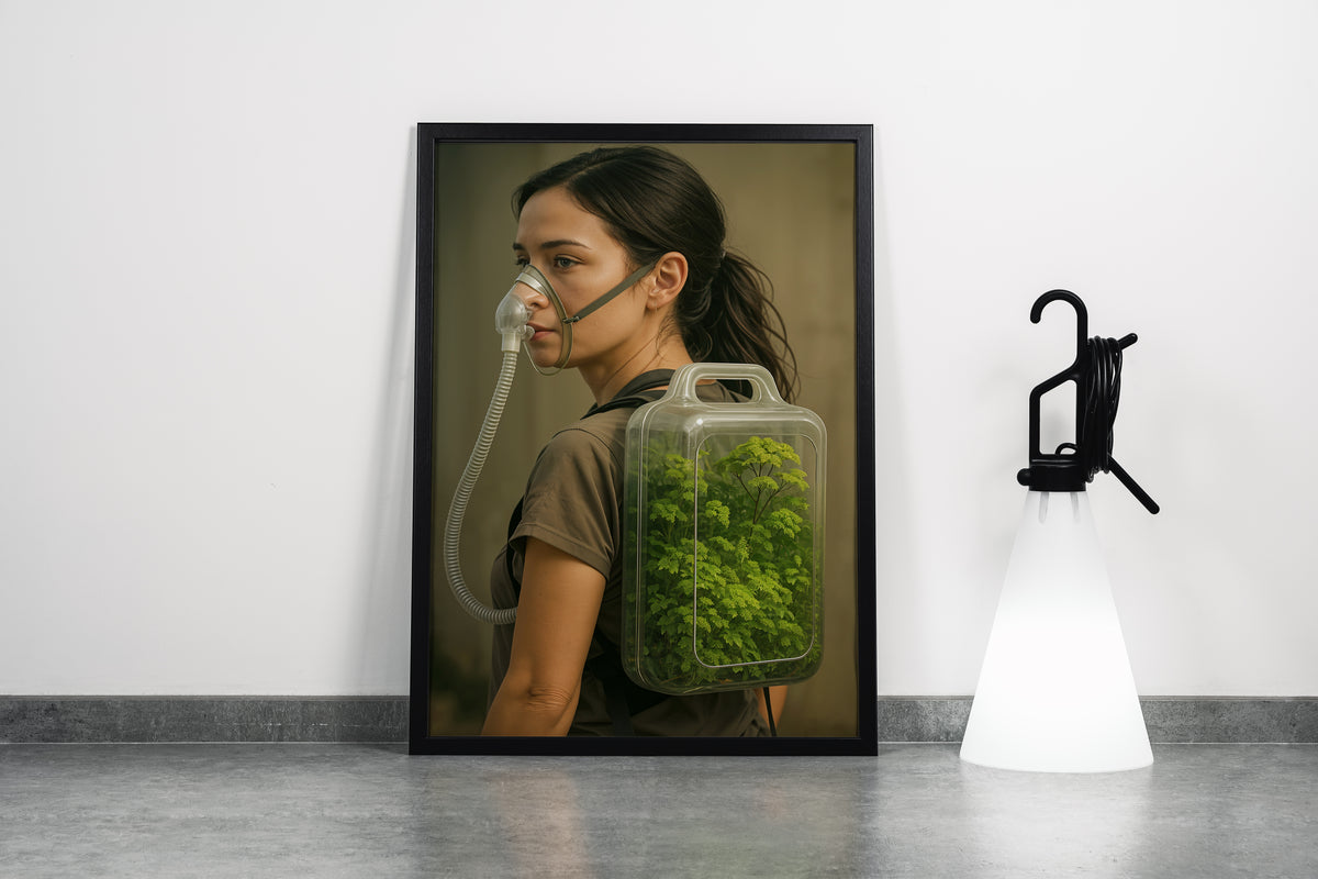 ai creation, portable oxygen, ai art, art, kanvas tablo