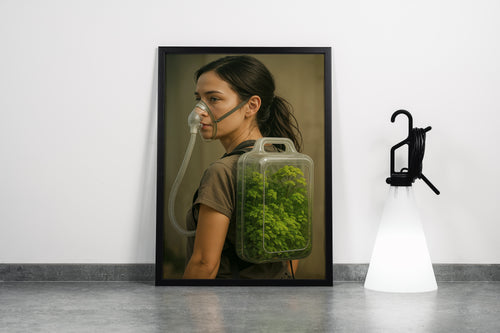 ai creation, portable oxygen, ai art, art, kanvas tablo