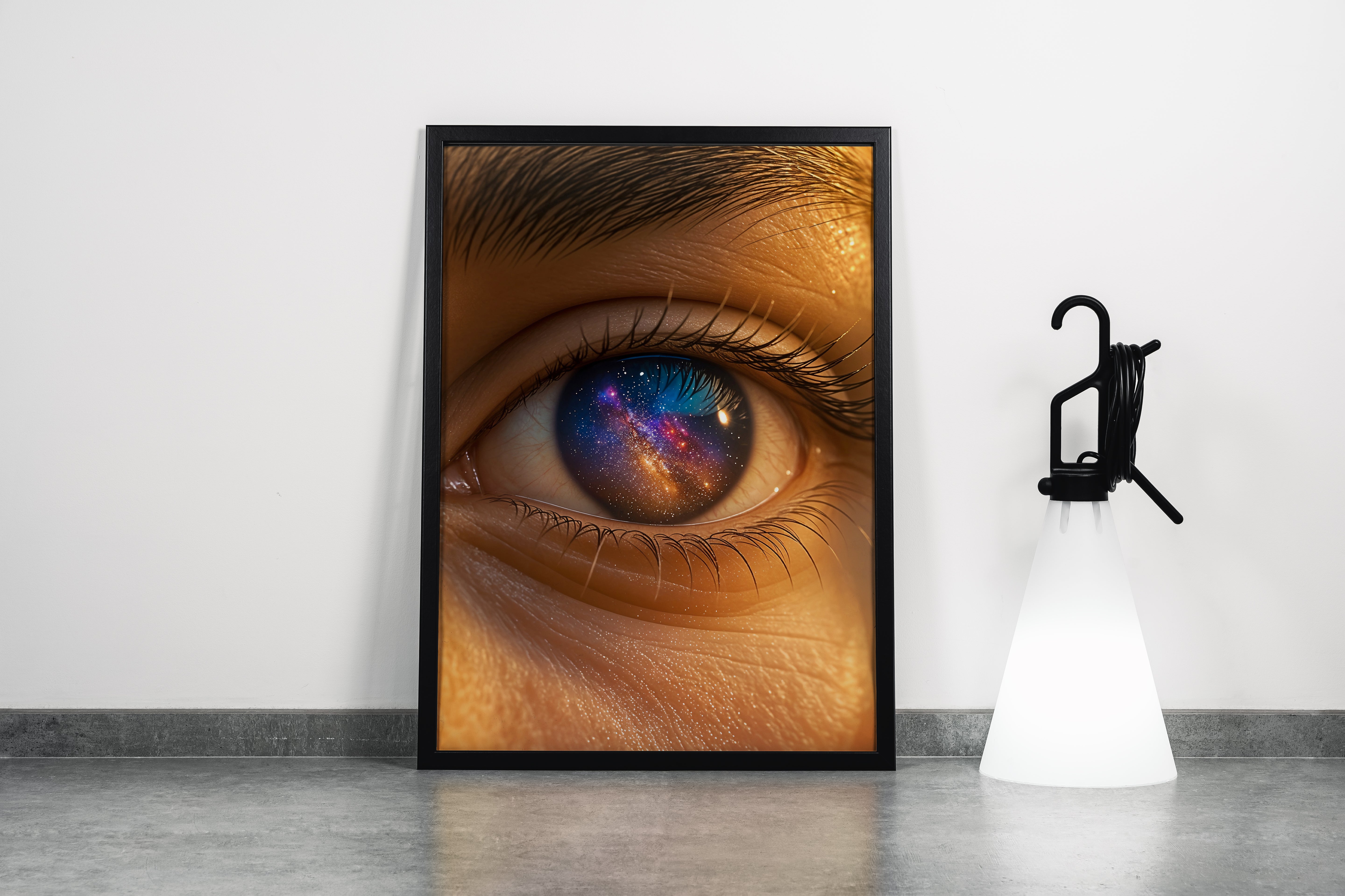 ai creation, universe on eyes, ai art, art, kanvas tablo