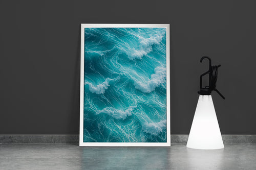 ai creation, giant waves, ai art, art, kanvas tablo