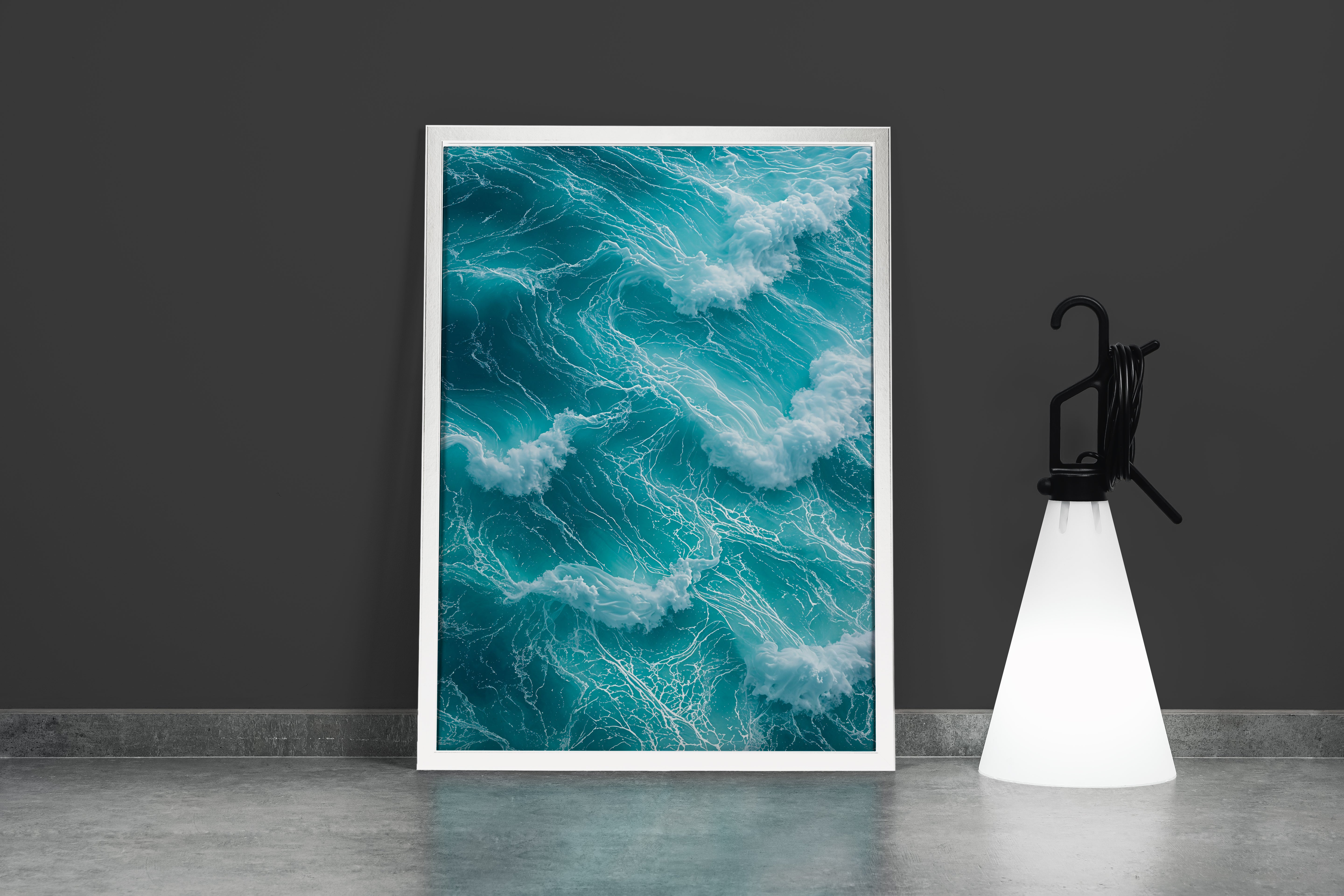 ai creation, giant waves, ai art, art, kanvas tablo