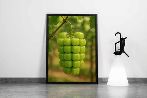 ai creation, green cube grapes, ai art, art, kanvas tablo