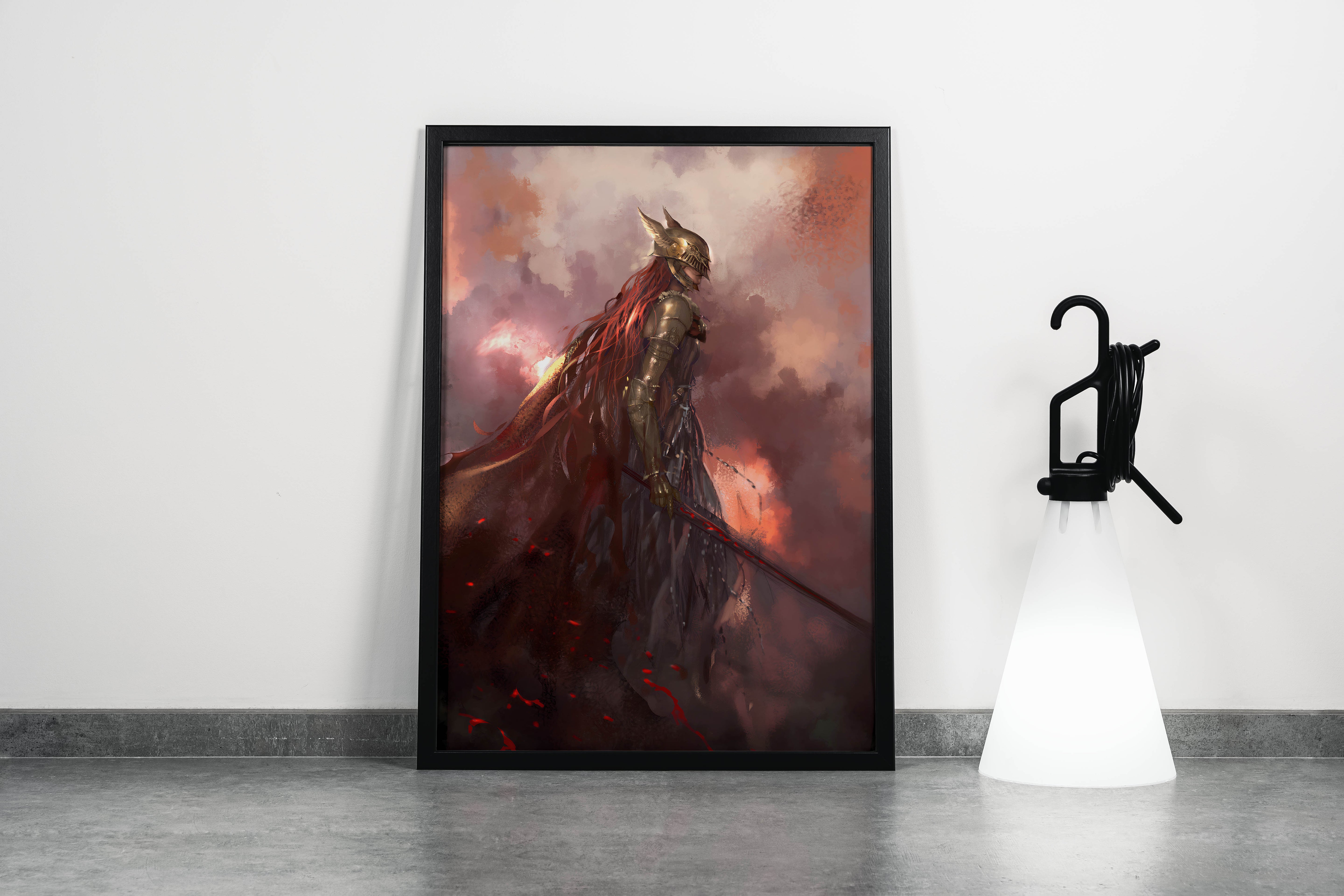 pc game, elden ring model 2, art, kanvas tablo