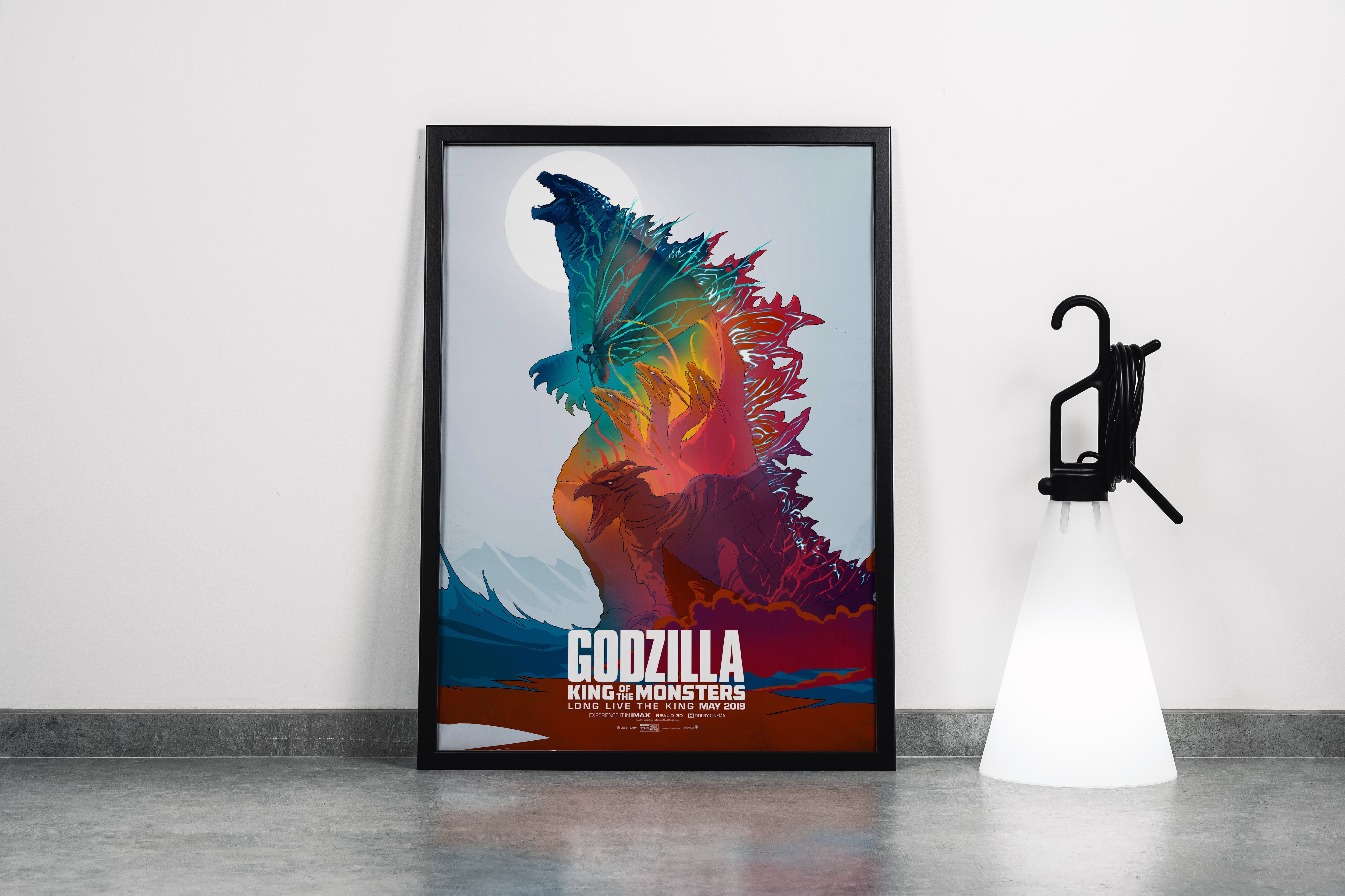 godzilla model 3, movies, art, kanvas tablo