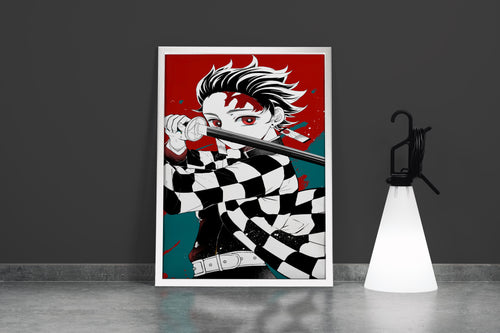 demon slayer model 18, series, anime, gaming art, art, kanvas tablo
