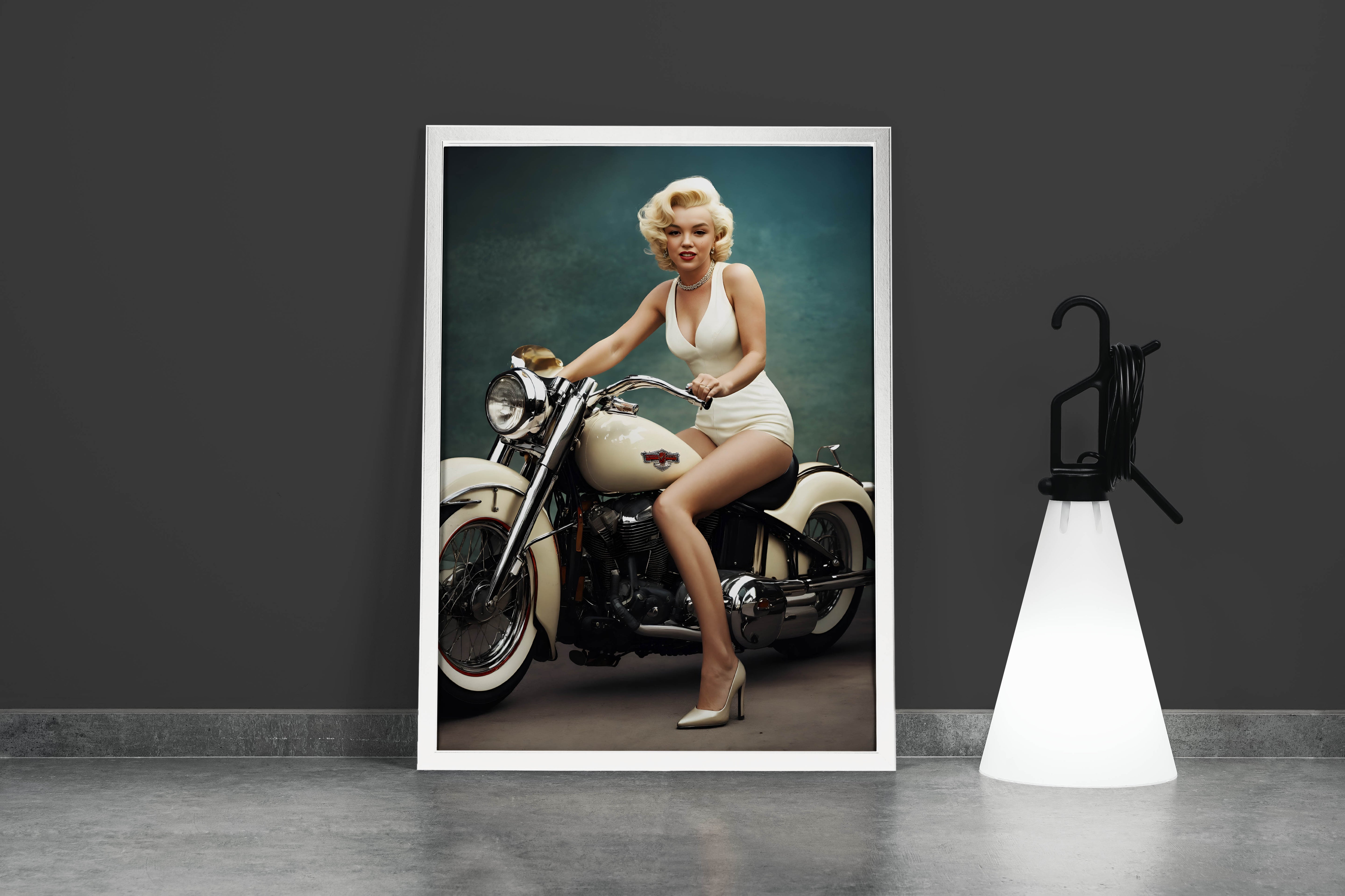 pop art, sanat, marilyn monroe, art, motosiklet, model, kadın, kanvas tablo
