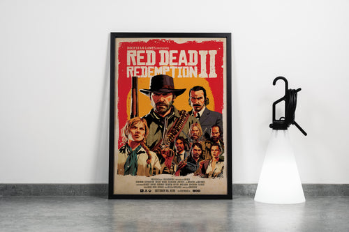 pc game, rdr 2 model 2, gaming art, art, kanvas tablo