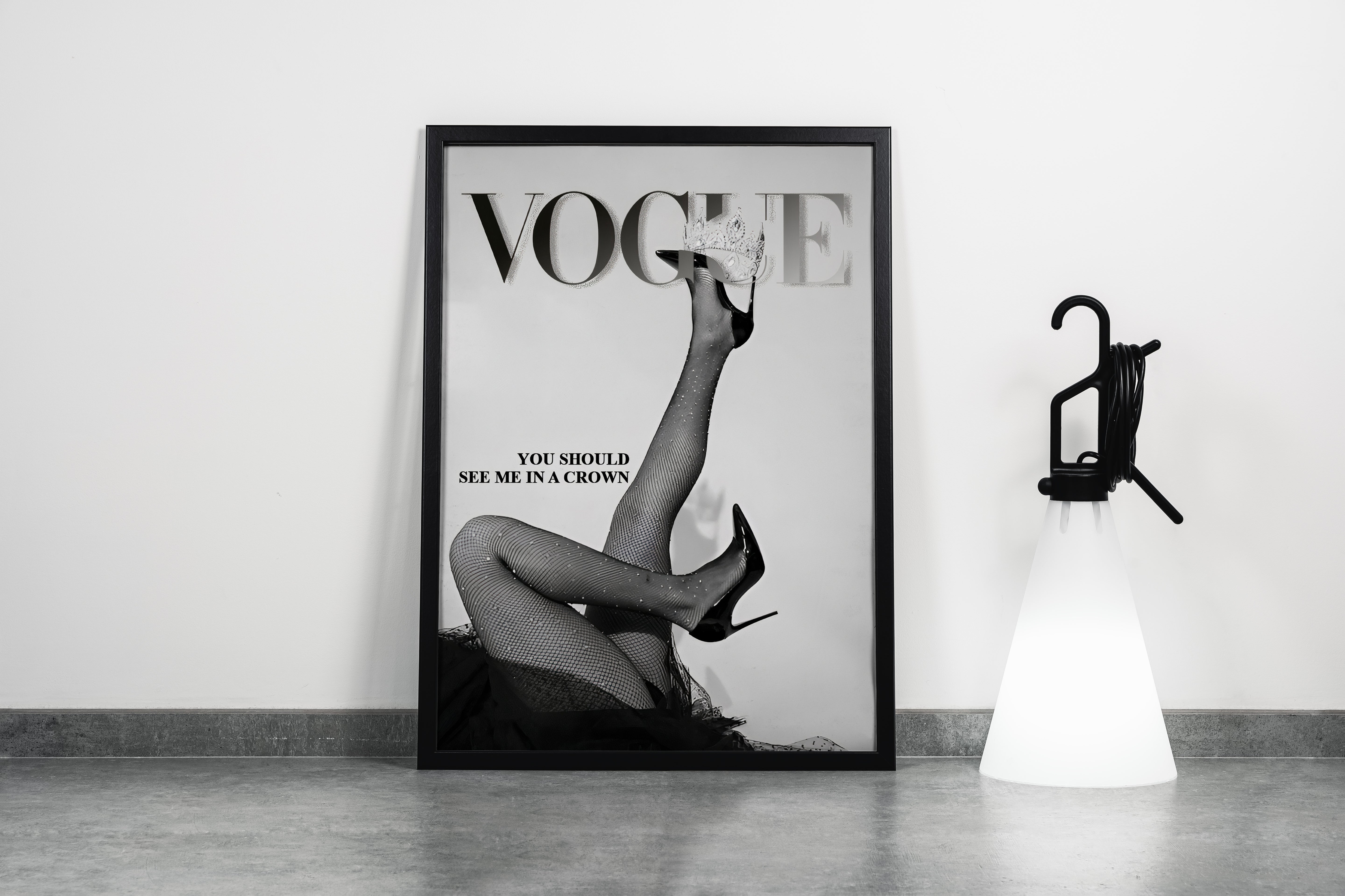 you should see me in a crown, vogue, sanat, art, model, kadın, kanvas tablo