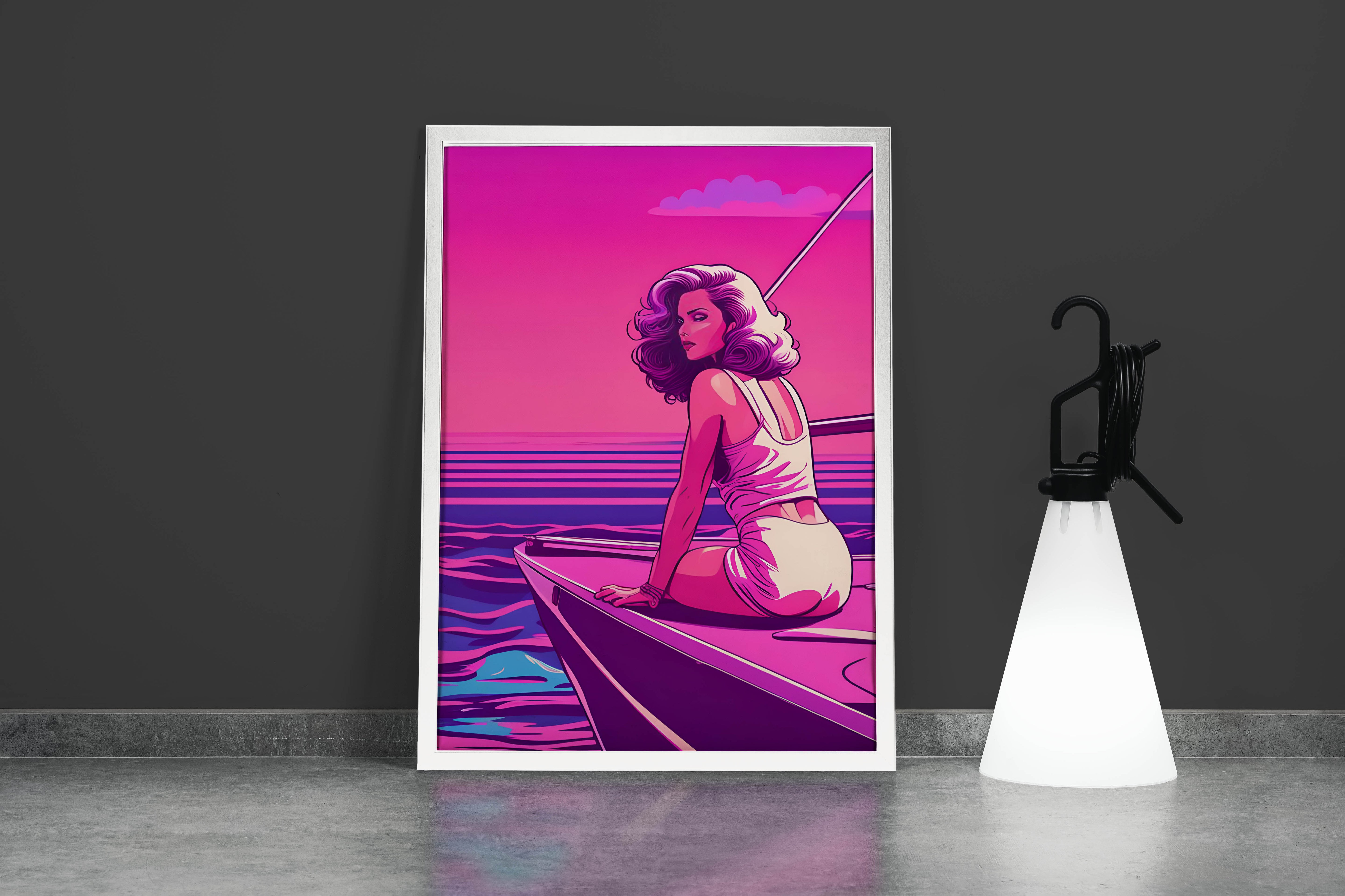 retrowave vogue, pop art, beauty, art, kanvas tablo