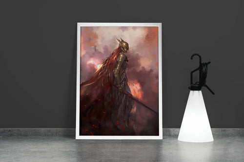 pc game, elden ring model 2, art, kanvas tablo