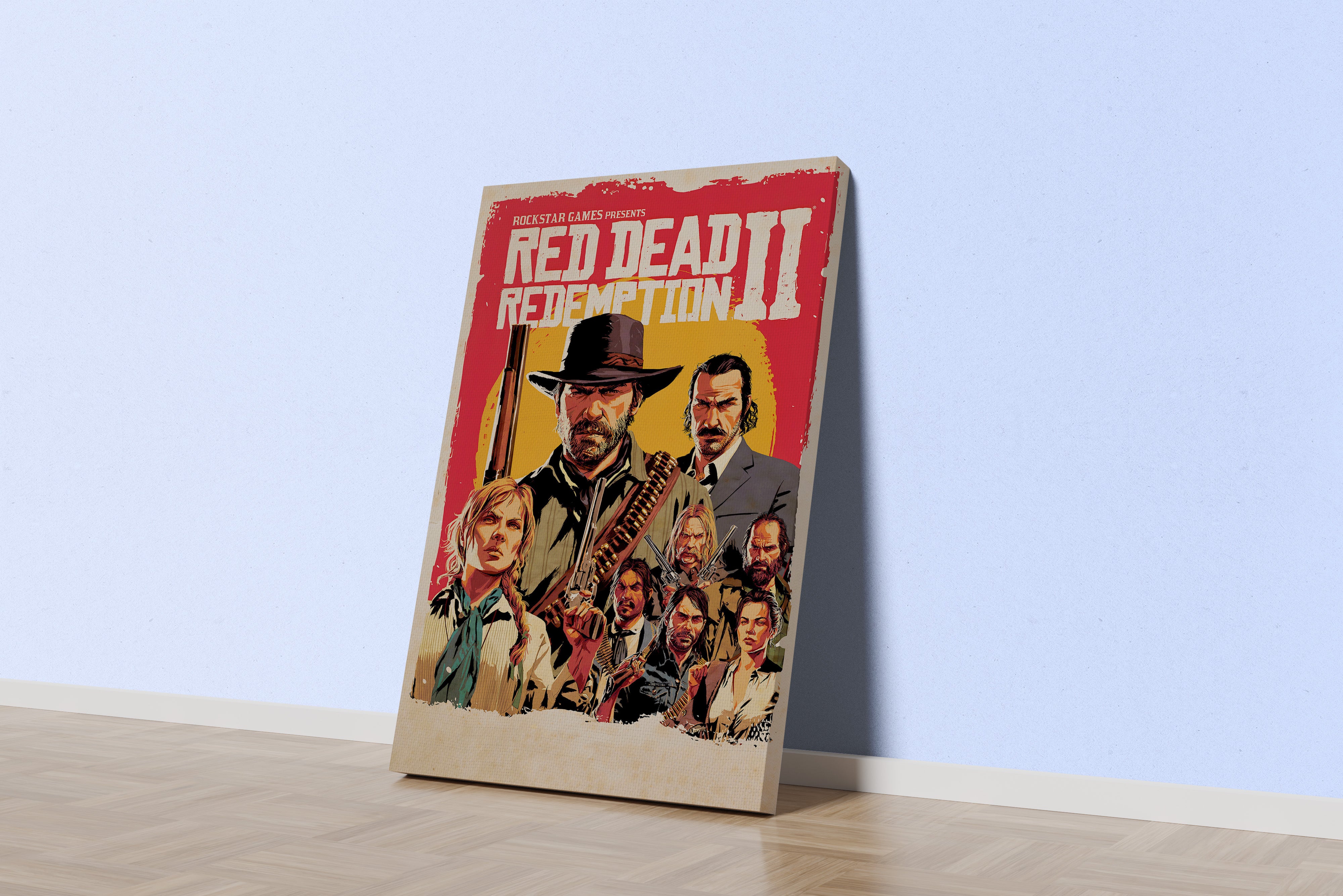 pc game, rdr 2 model 1, gaming art, art, kanvas tablo