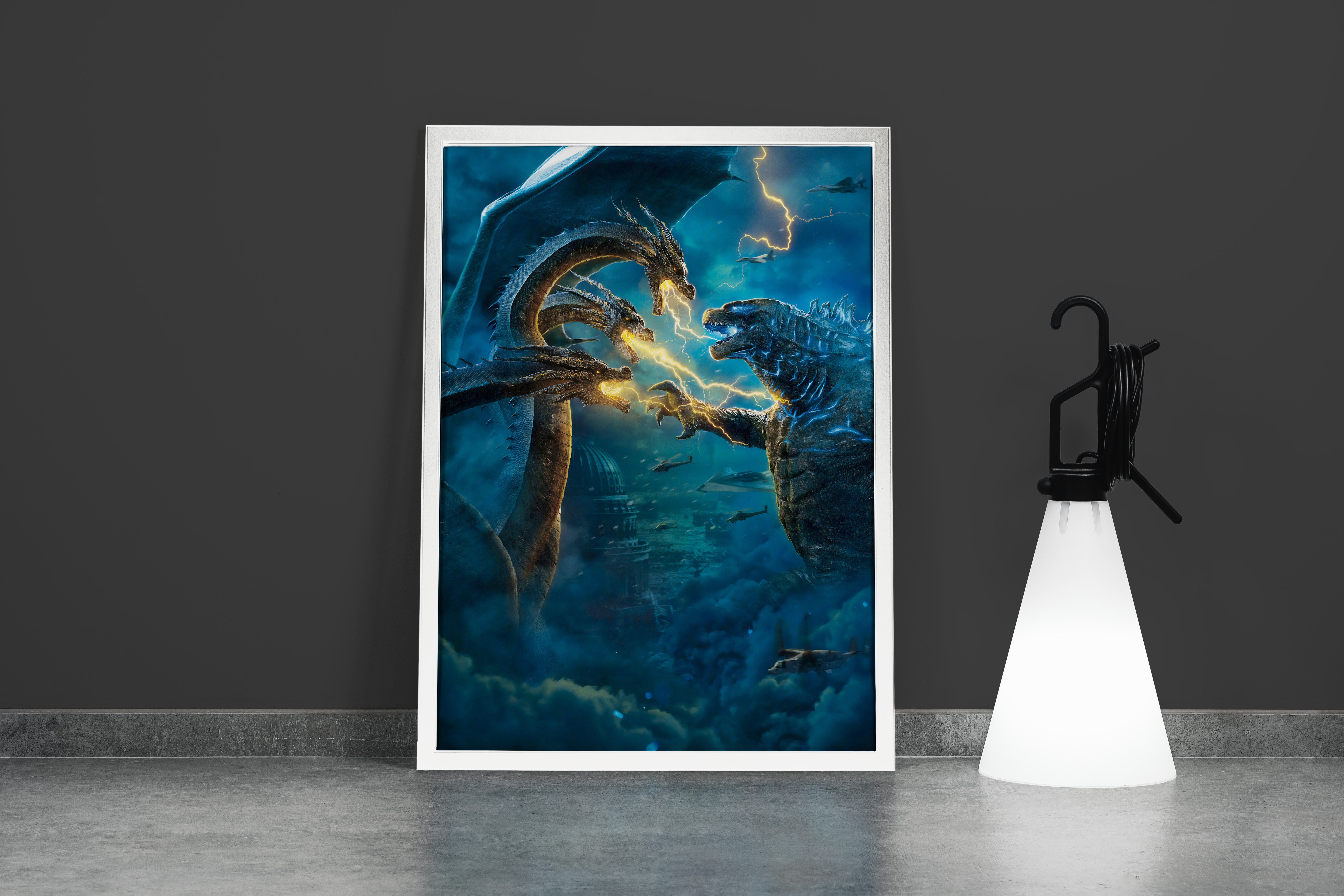 godzilla model 2, movies, art, kanvas tablo