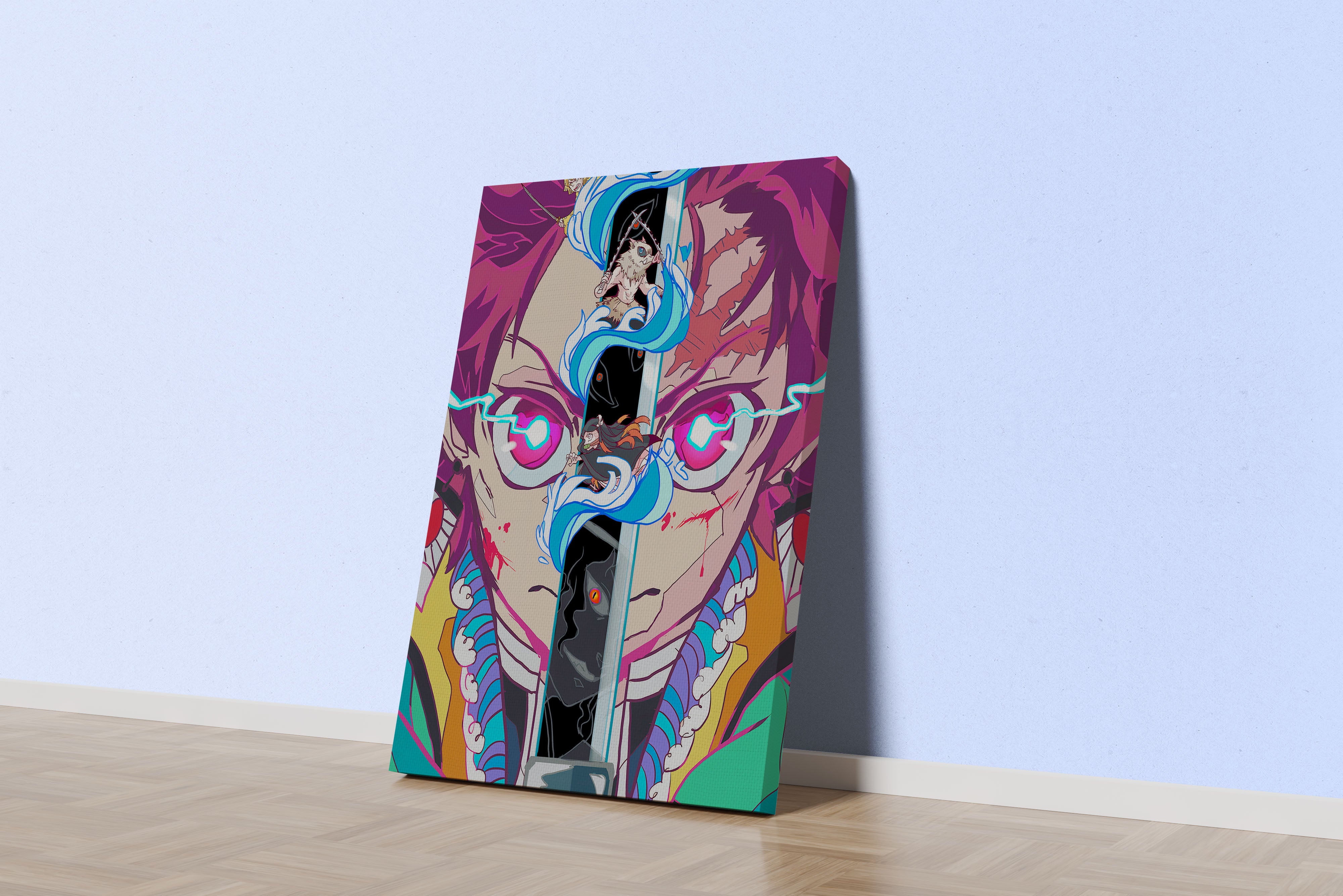 demon slayer model 2, series, anime, gaming art, art, kanvas tablo