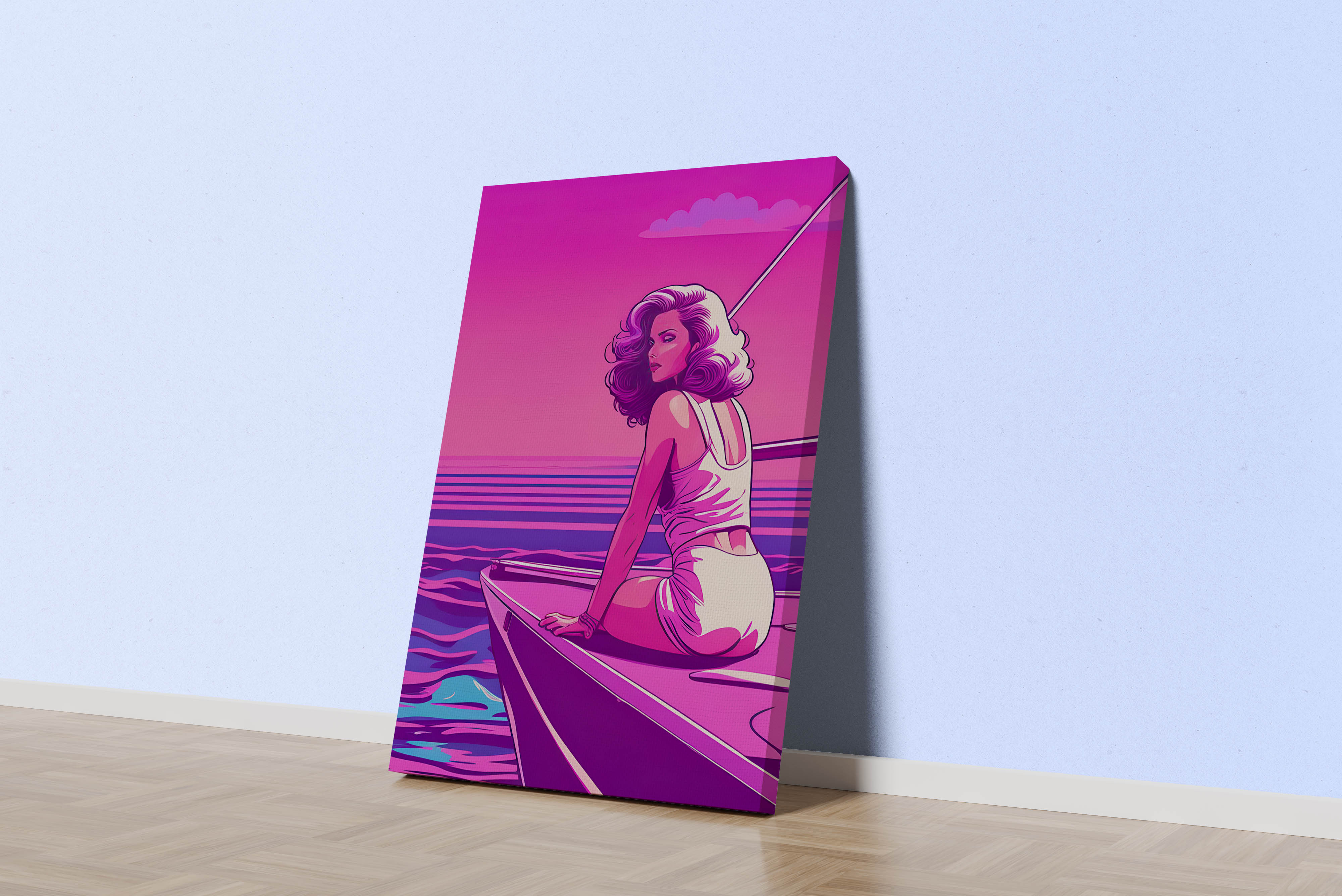 retrowave vogue, pop art, beauty, art, kanvas tablo
