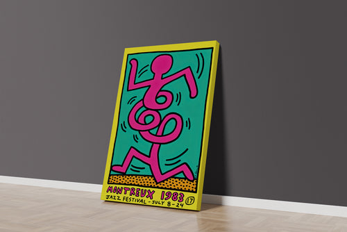 keith haring montreux 1983, art, kanvas tablo