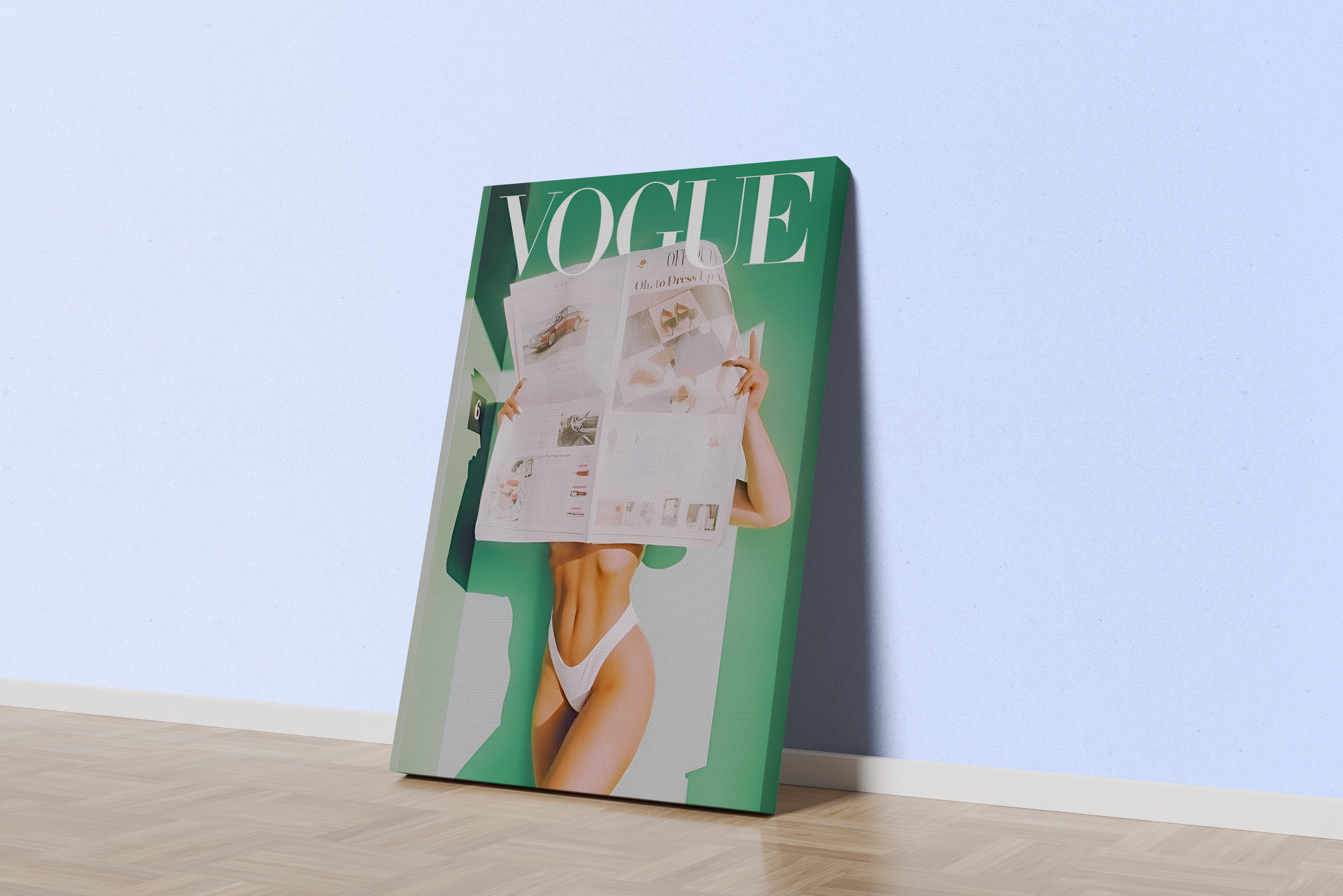 vogue, sanat, art, newspaper, model, kadın, kanvas tablo