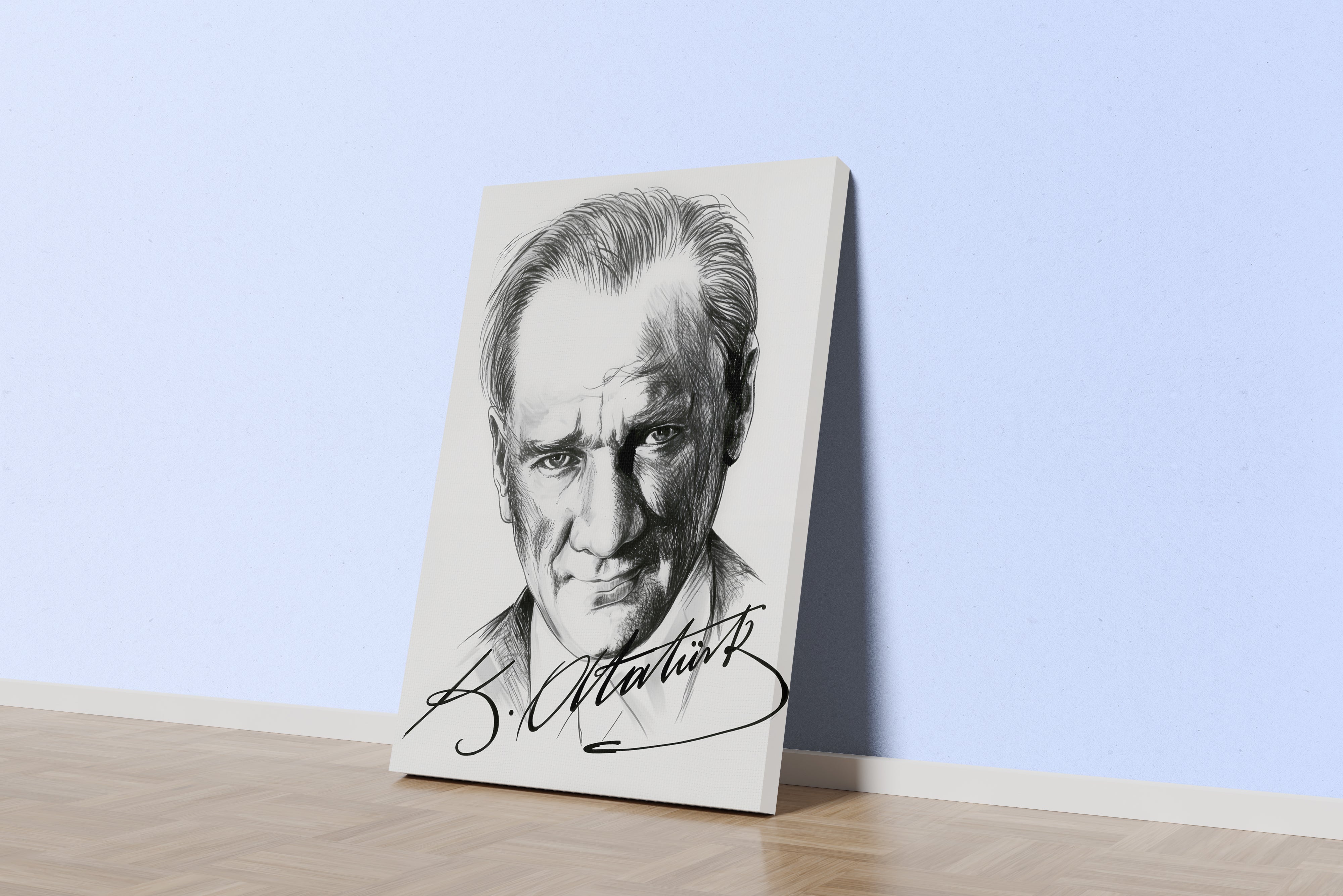 Atatürk portre model 3, art, kanvas tablo