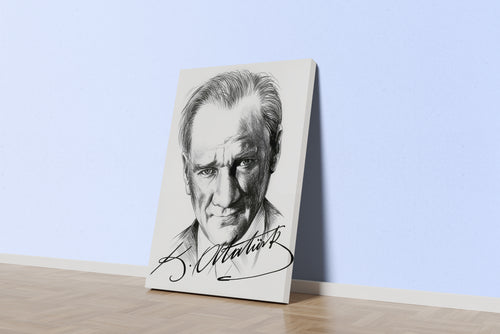 Atatürk portre model 3, art, kanvas tablo