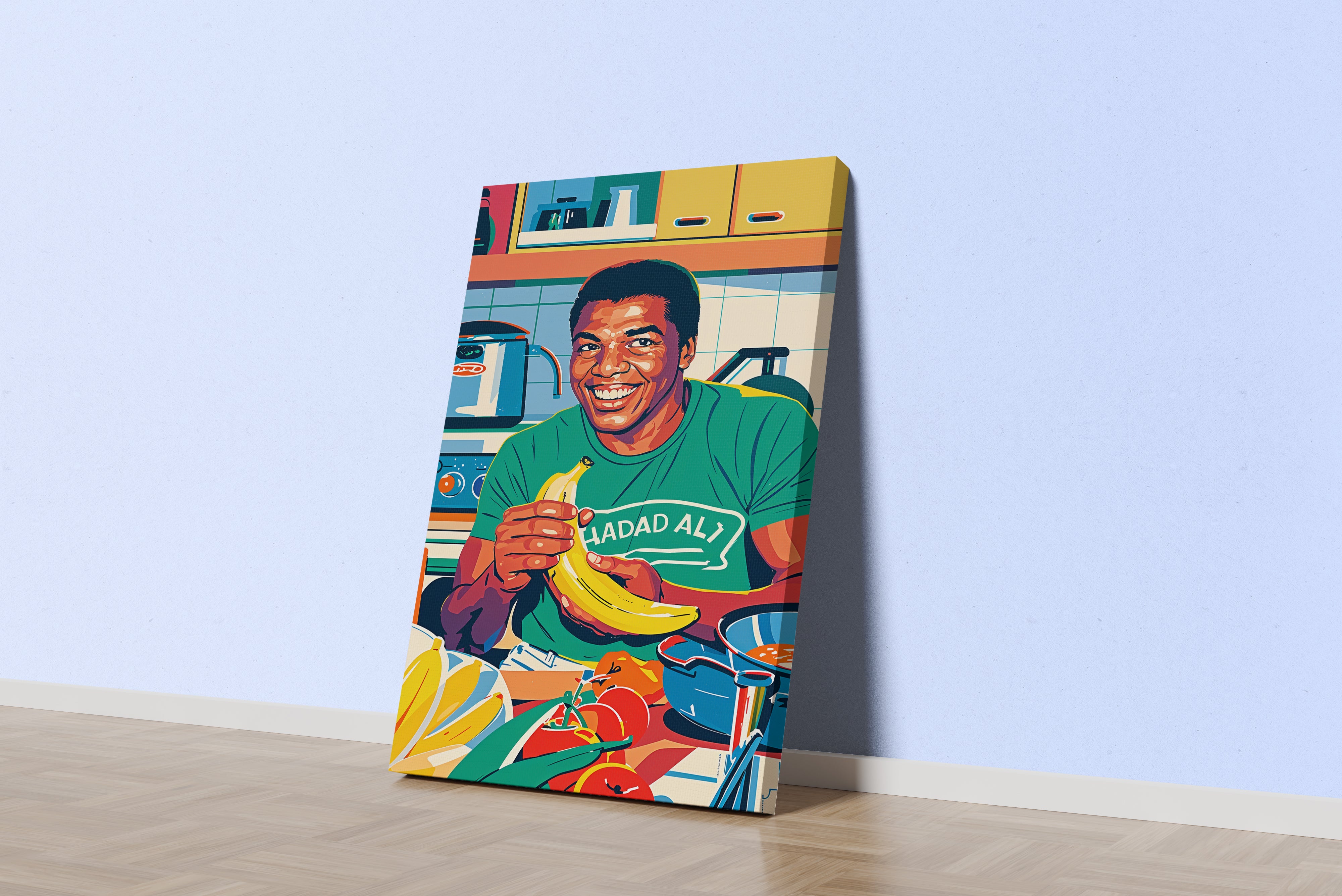 ai creation, Muhammad Ali, pop art, ai art, art, kanvas tablo