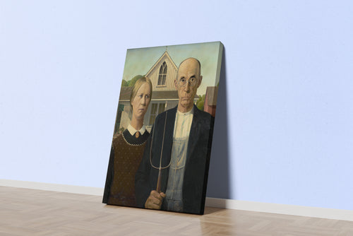 Grant Wood American Gothic Kanvas Tablo