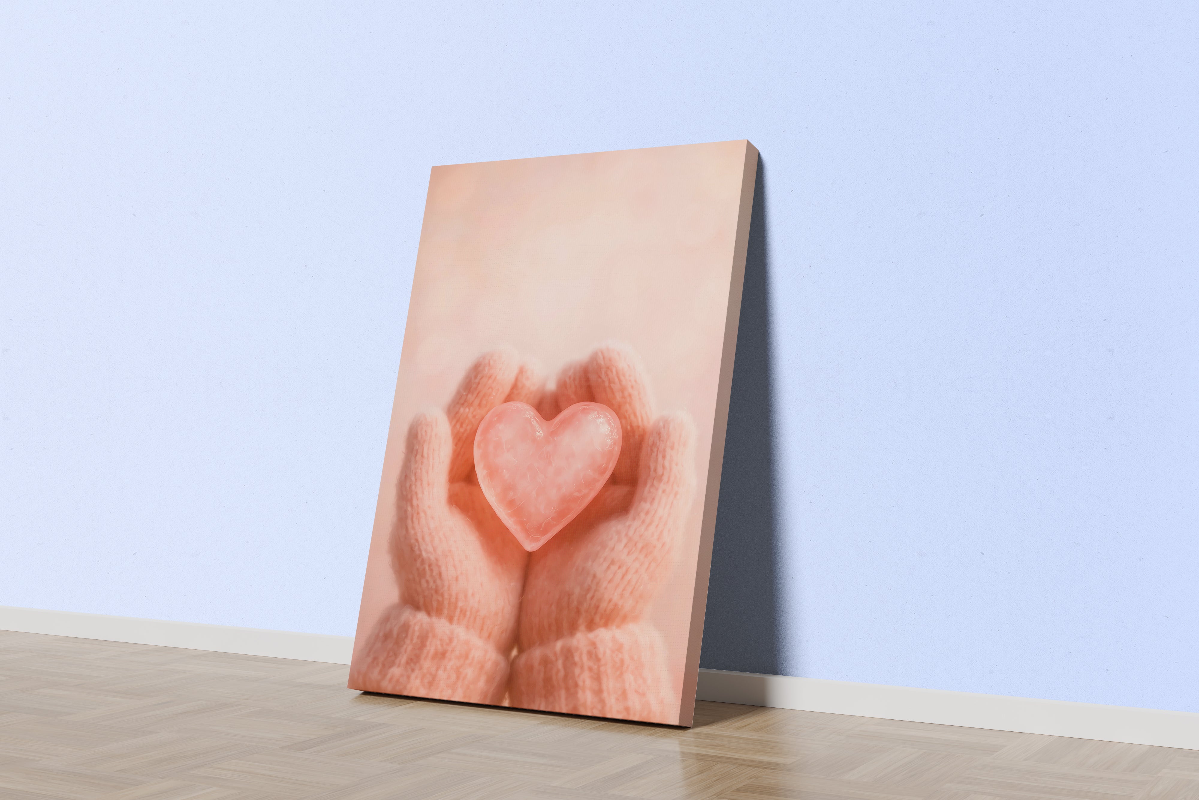 ai creation, a handful of hearts in the childs hands, ai art, art, kanvas tablo