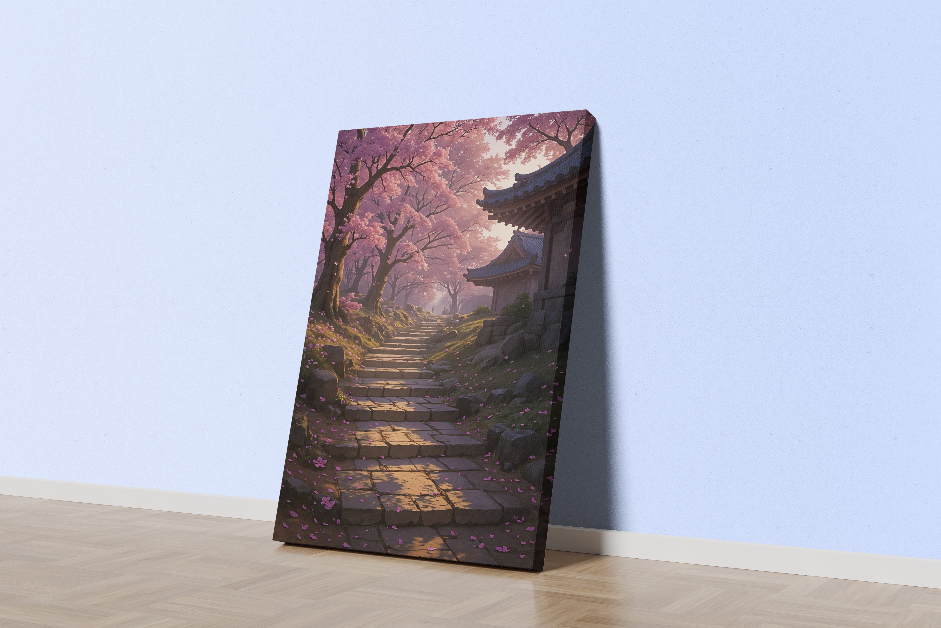 ai creation, asian themed garden, ai art, art, kanvas tablo