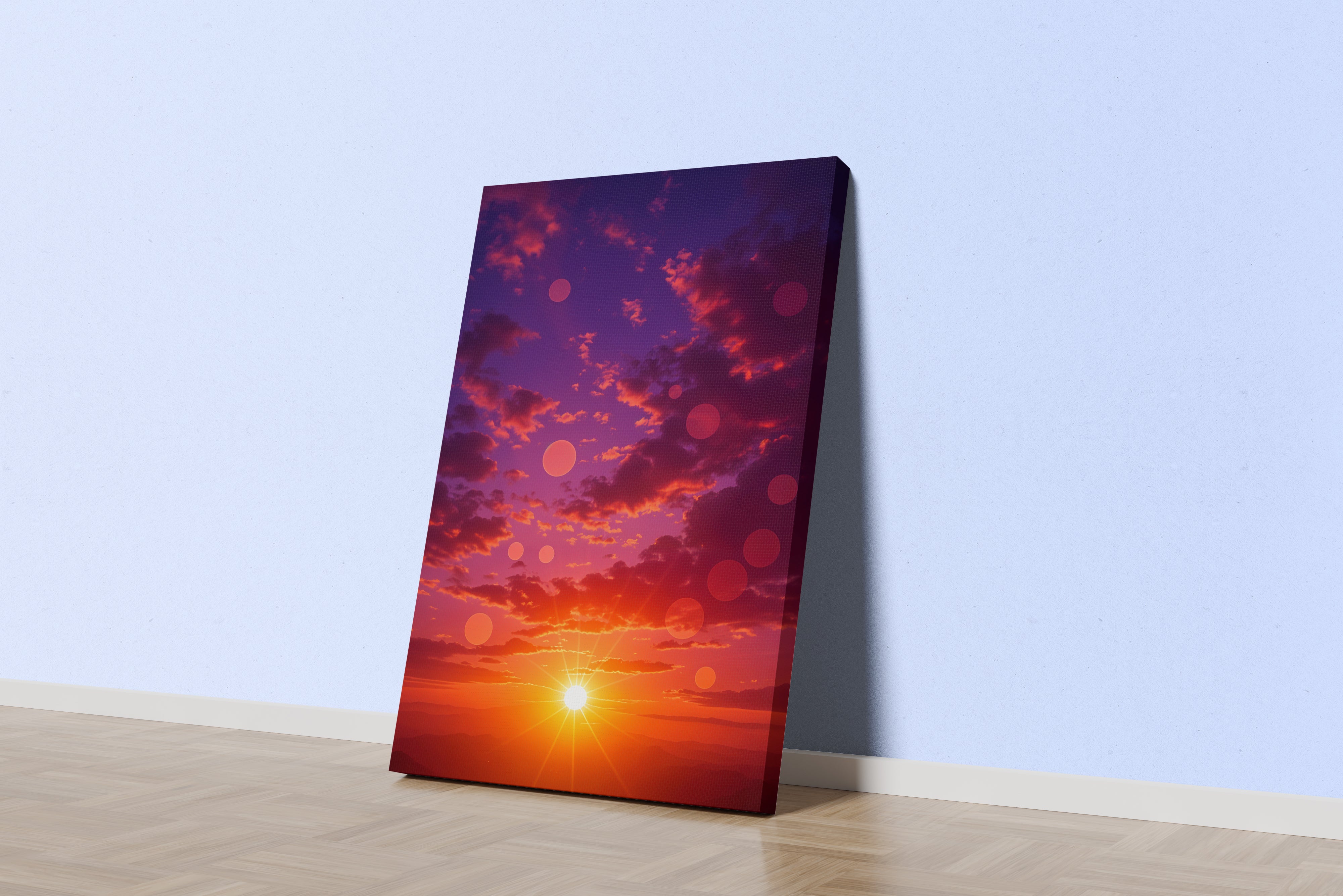 ai creation, sunset in the sky, ai art, art, kanvas tablo