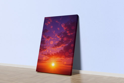 ai creation, sunset in the sky, ai art, art, kanvas tablo