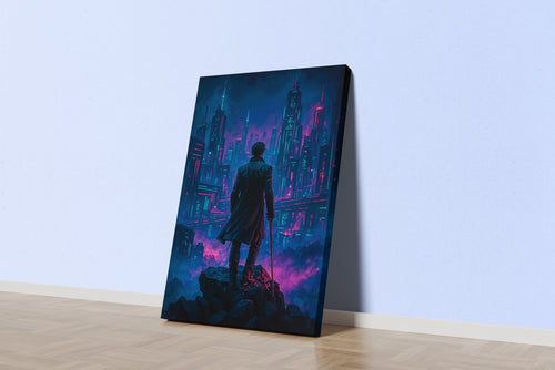 ai creation, Cyberpunk City Projects, ai art, art, kanvas tablo