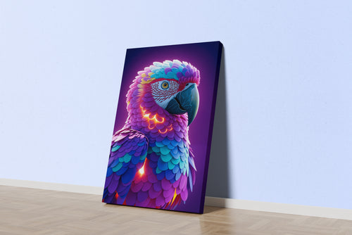 ai creation, colorful parrot, ai art, art, kanvas tablo