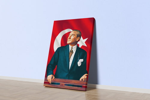 Atatürk portre model 19, art, kanvas tablo