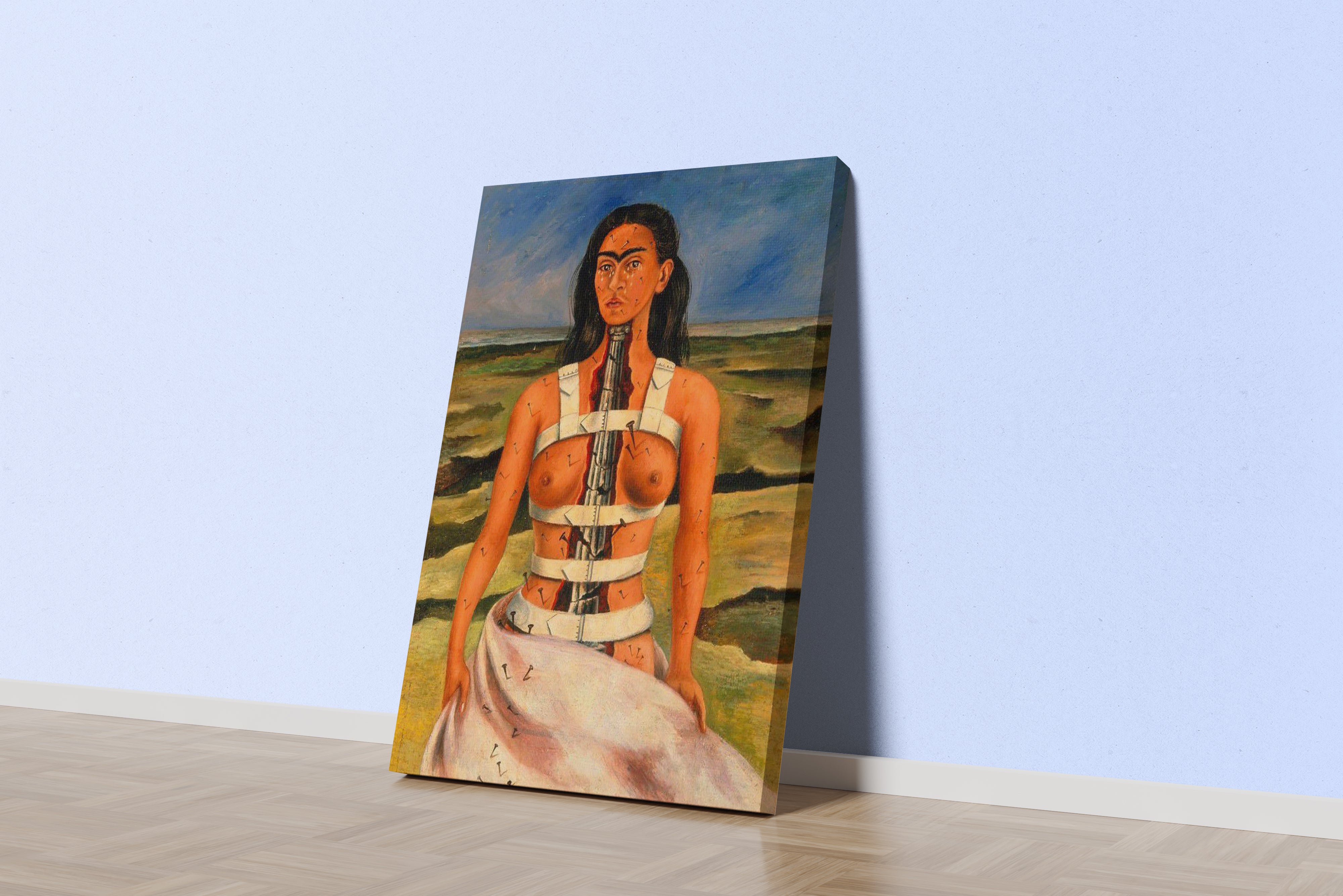 Frida Kahlo Kırık Sütun Kanvas Tablo