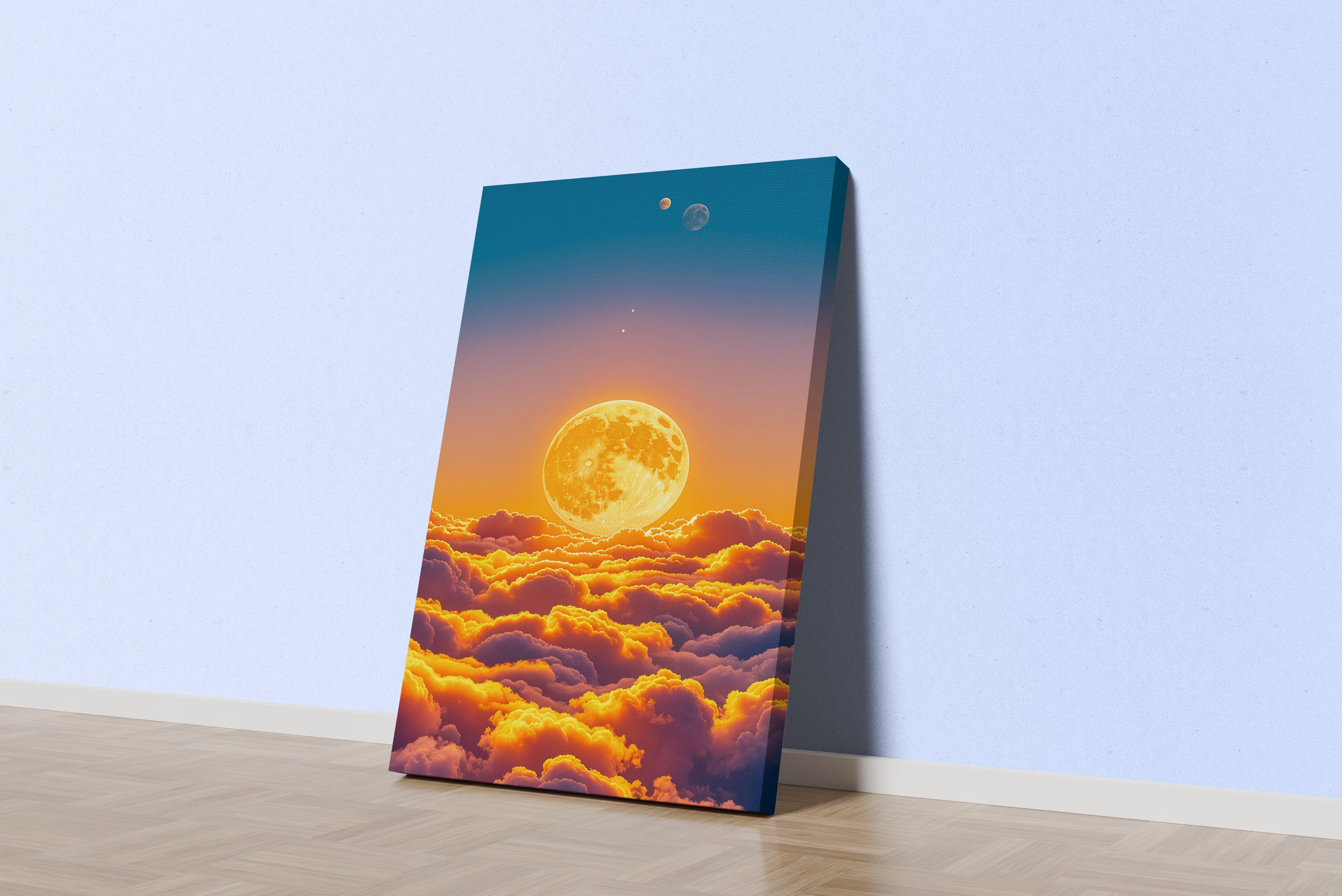 ai creation, the sun appearing above the clouds, andromeda, ai art, art, kanvas tablo