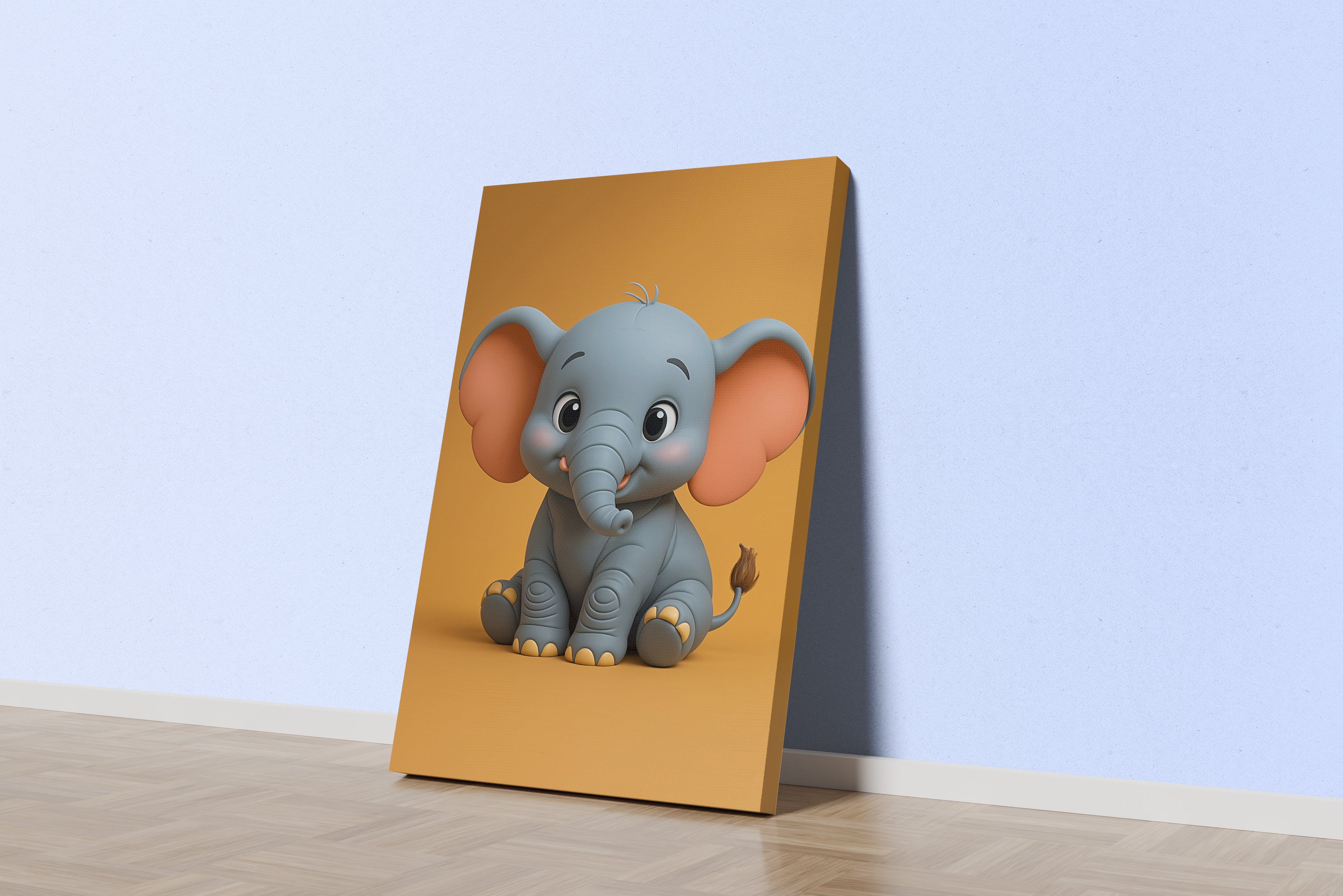 ai creation, cute little elephant, ai art, art, kanvas tablo