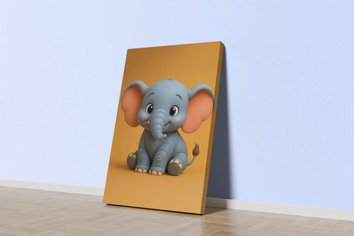 ai creation, cute little elephant, ai art, art, kanvas tablo