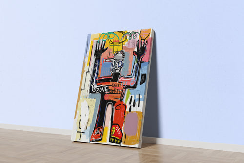 Jean-Michel Basquiat Basketball Goal Sokak Sanatı Kanvas Tablo