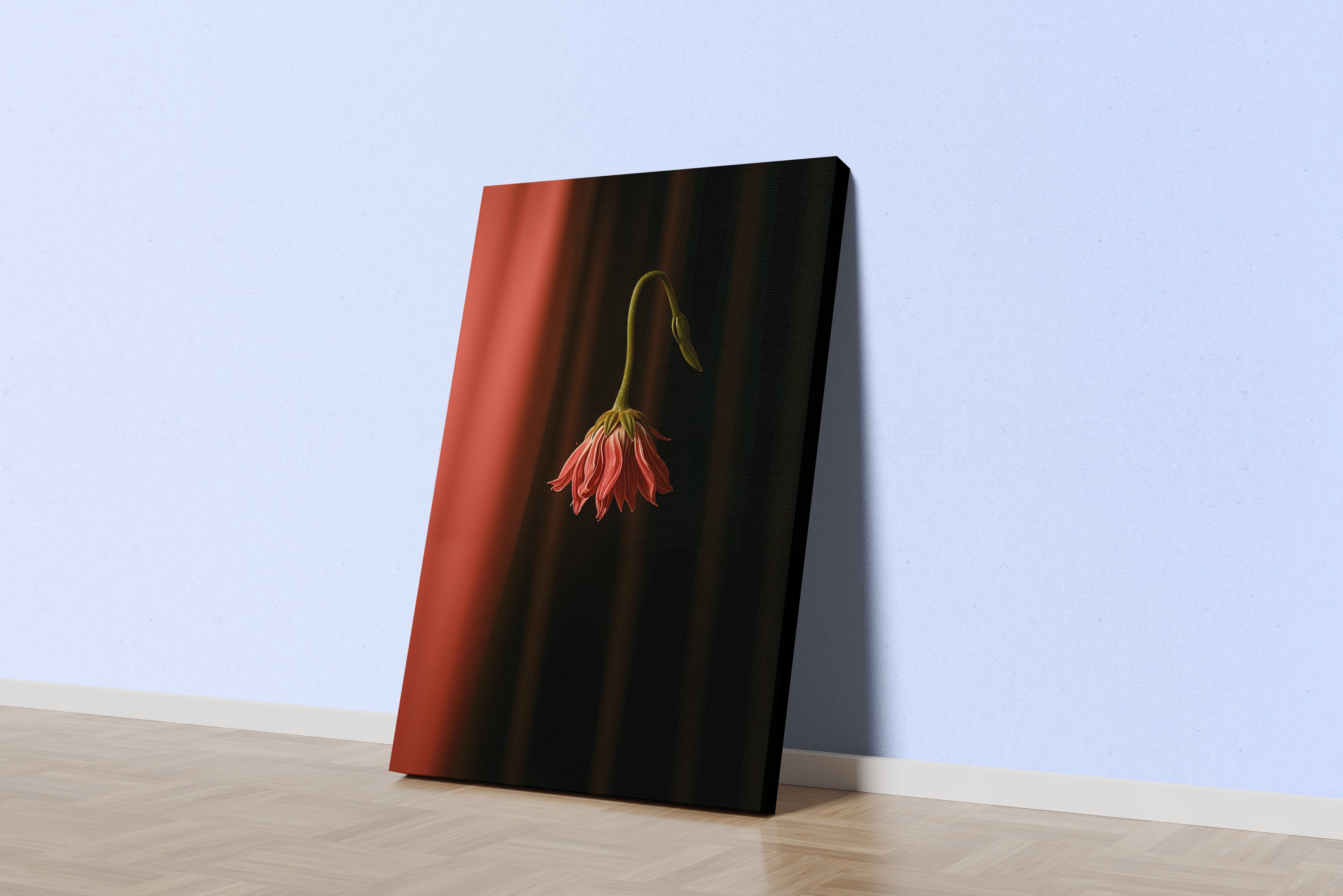 ai creation, flower motif, pale rose-colored carnation, ai art, art, kanvas tablo