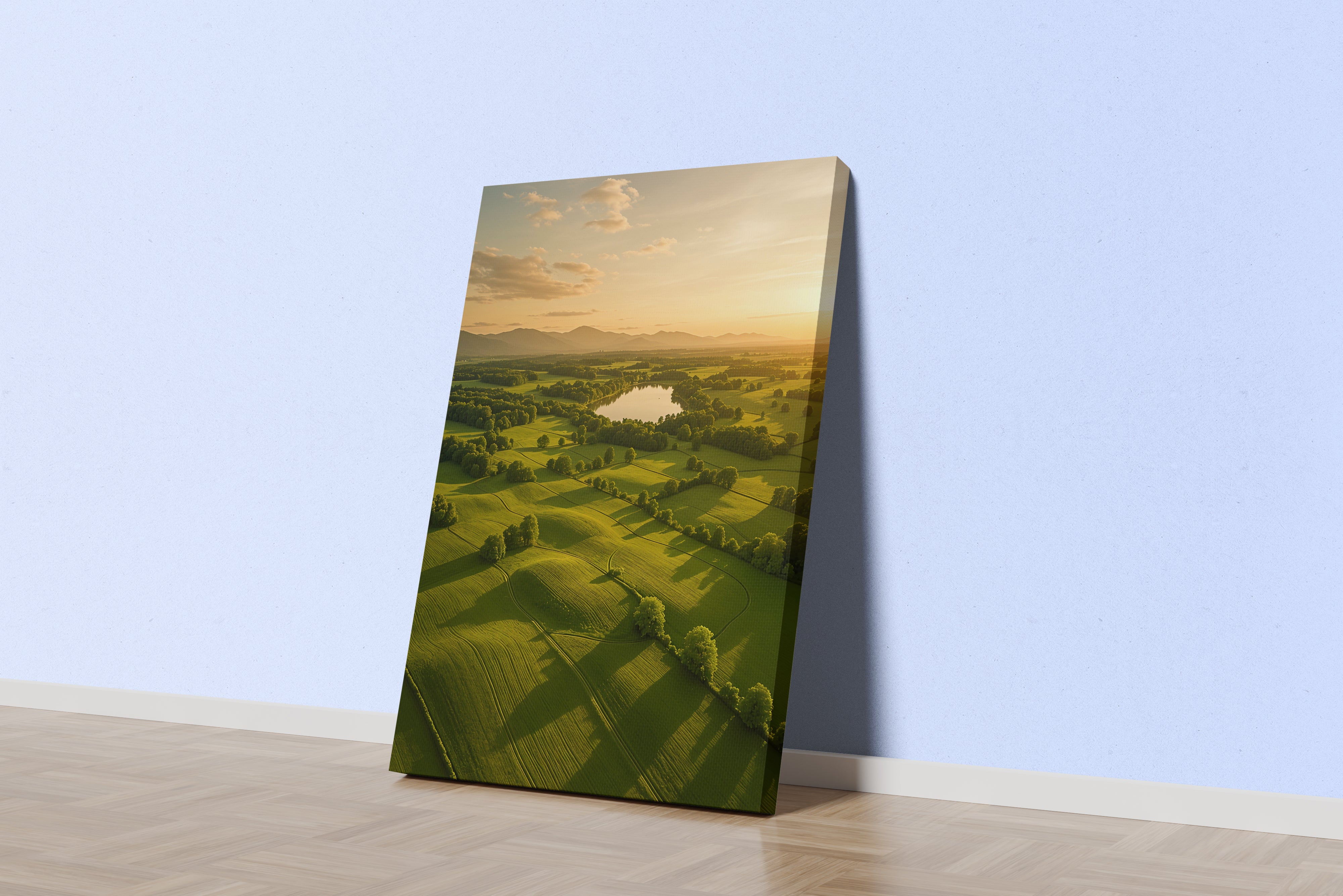 ai creation, lush green fields, ai art, art, kanvas tablo