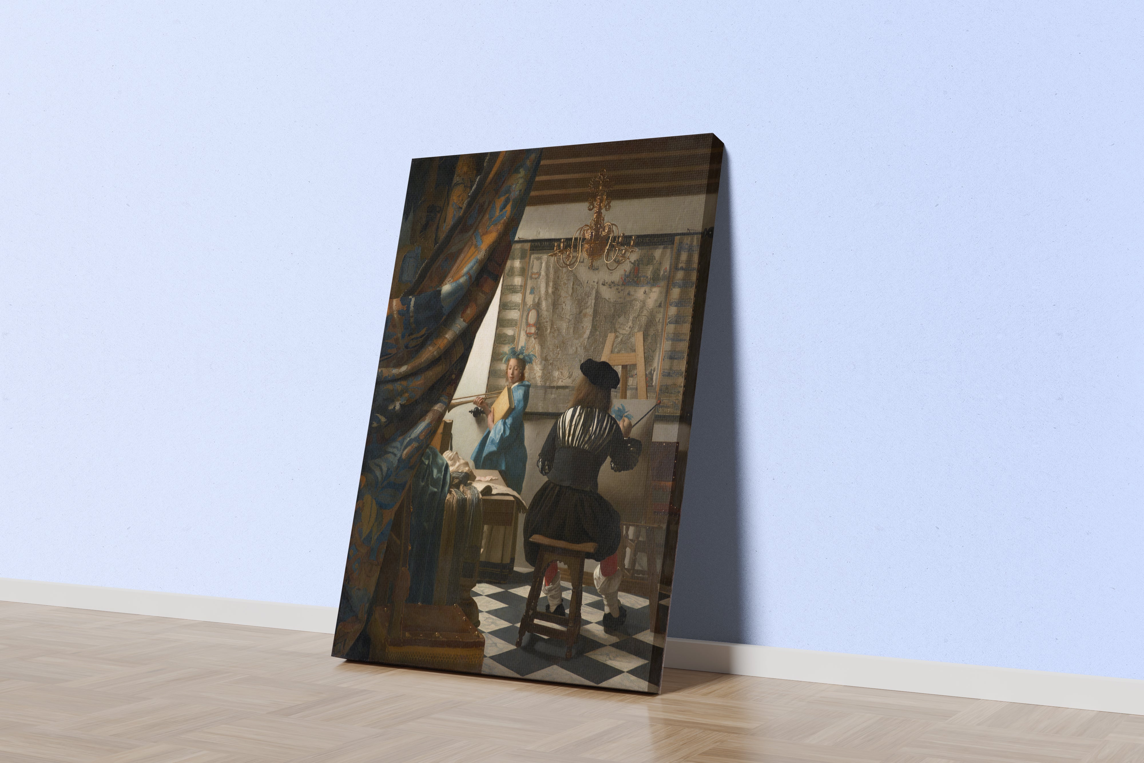 Johannes Vermeer Ressamın Atölyesi Kanvas Tablo