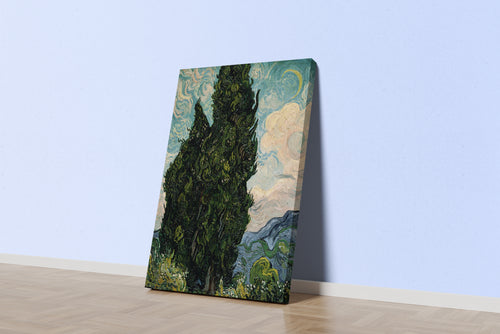 Vincent van Gogh Selvi Ağaçları Peyzaj Kanvas Tablo