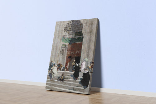 Ludwig Deutsch Cami Girişi Doğu Sahnesi Kanvas Tablo
