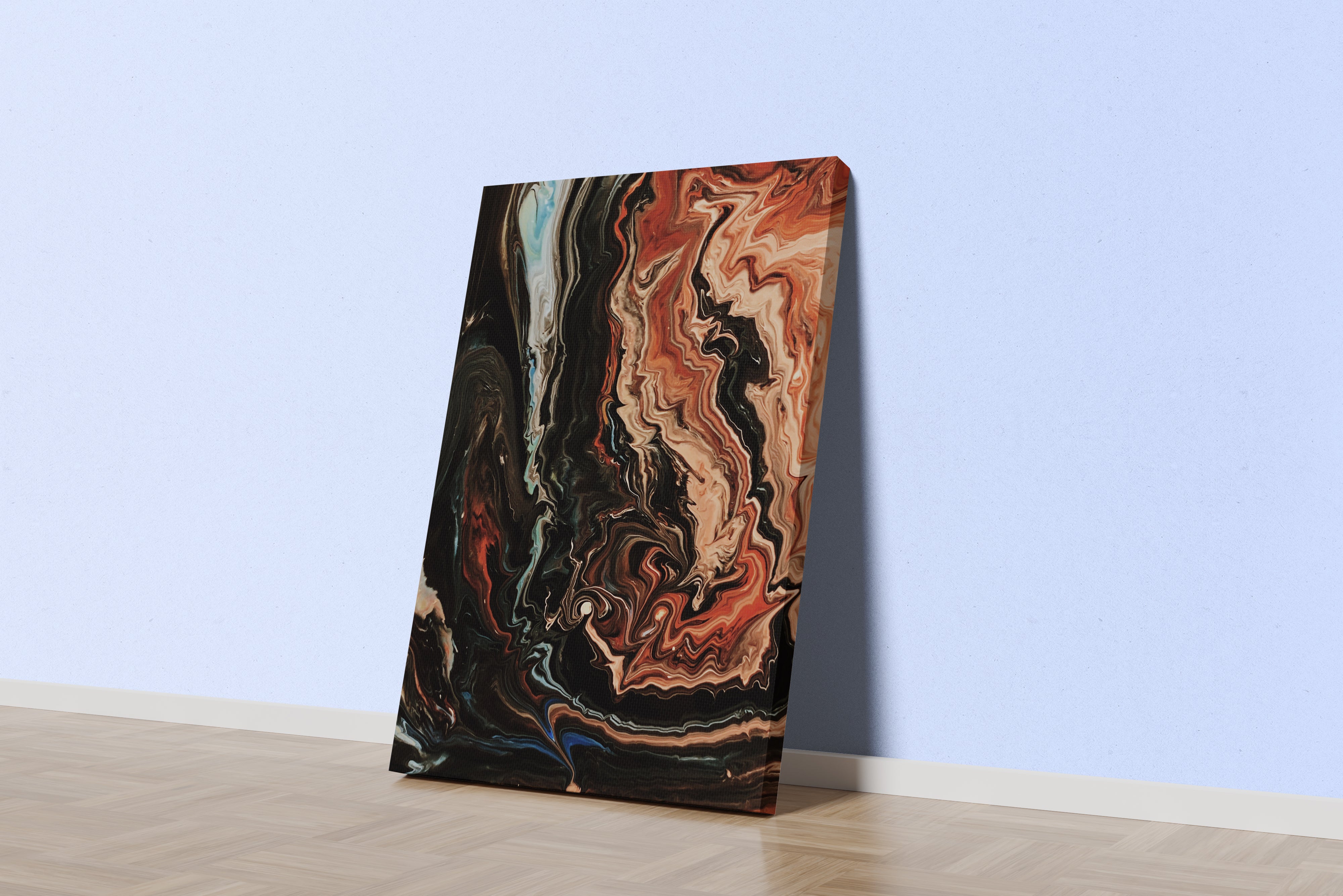 a beautiful abstract fluid painting with earthy tones creating a marbled rock-like texture, abstract, art, kanvas tablo