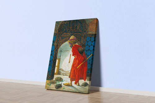 Osman Hamdi Bey Kaplumbağa Terbiyecisi Kanvas Tablo