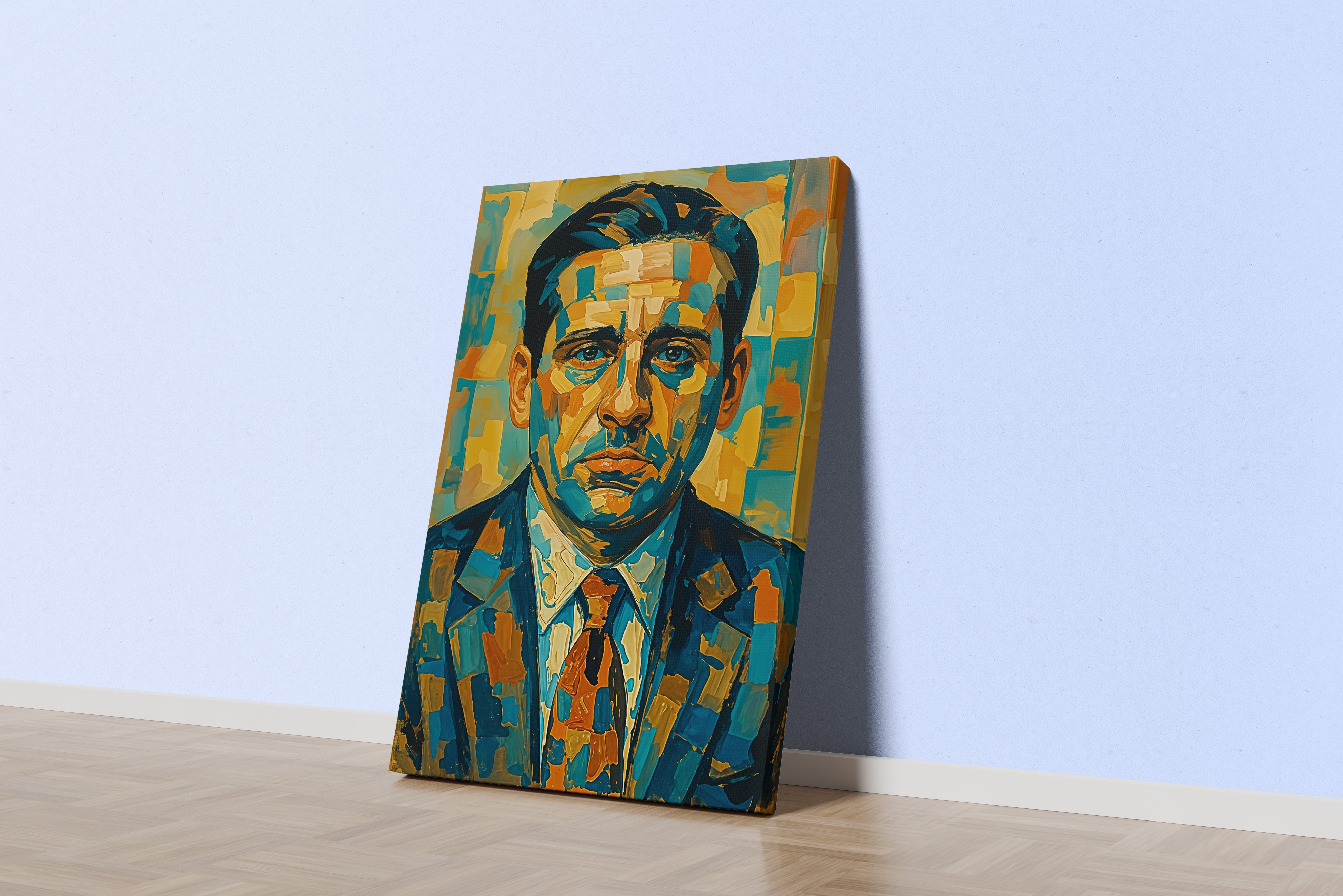 ai creation, the office, michael ceremony, ai art, art, kanvas tablo