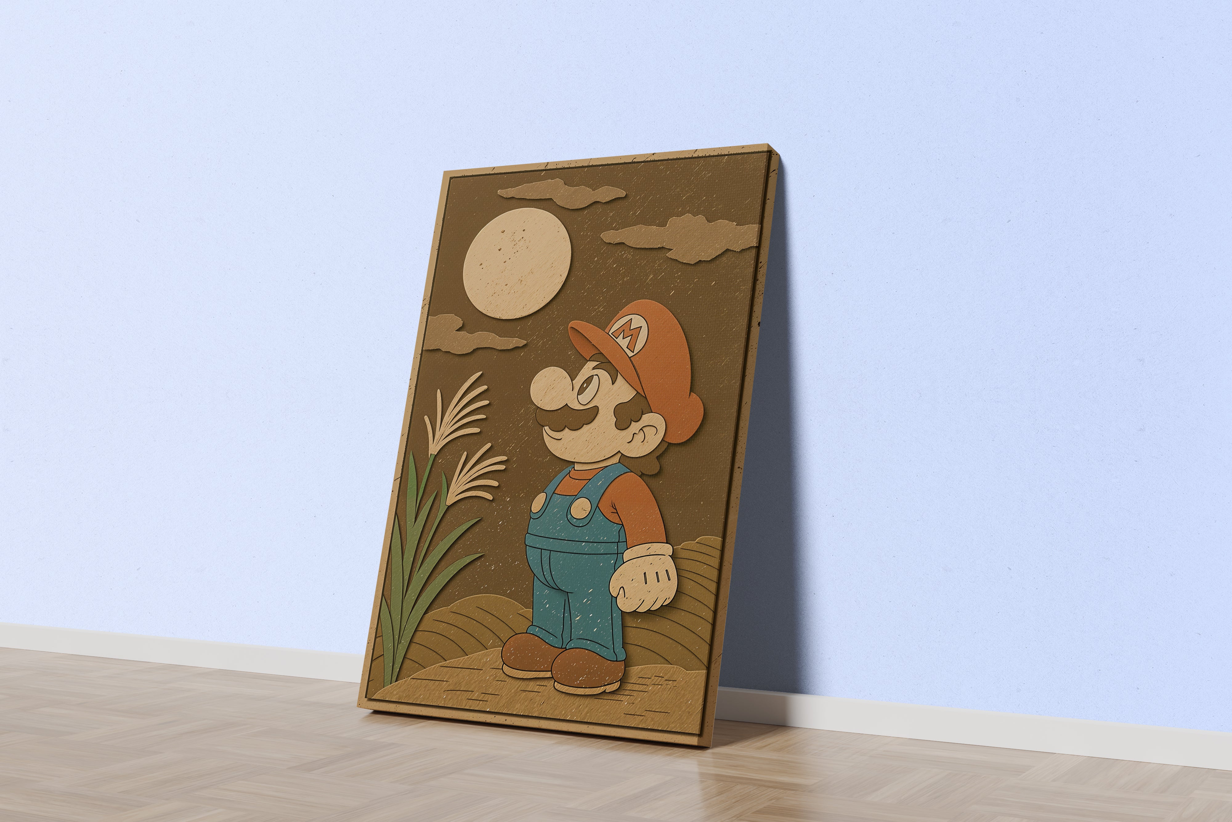 ai creation, mario world, ai art, art, kanvas tablo