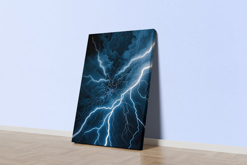 ai creation, dance of lightning, art, kanvas tablo