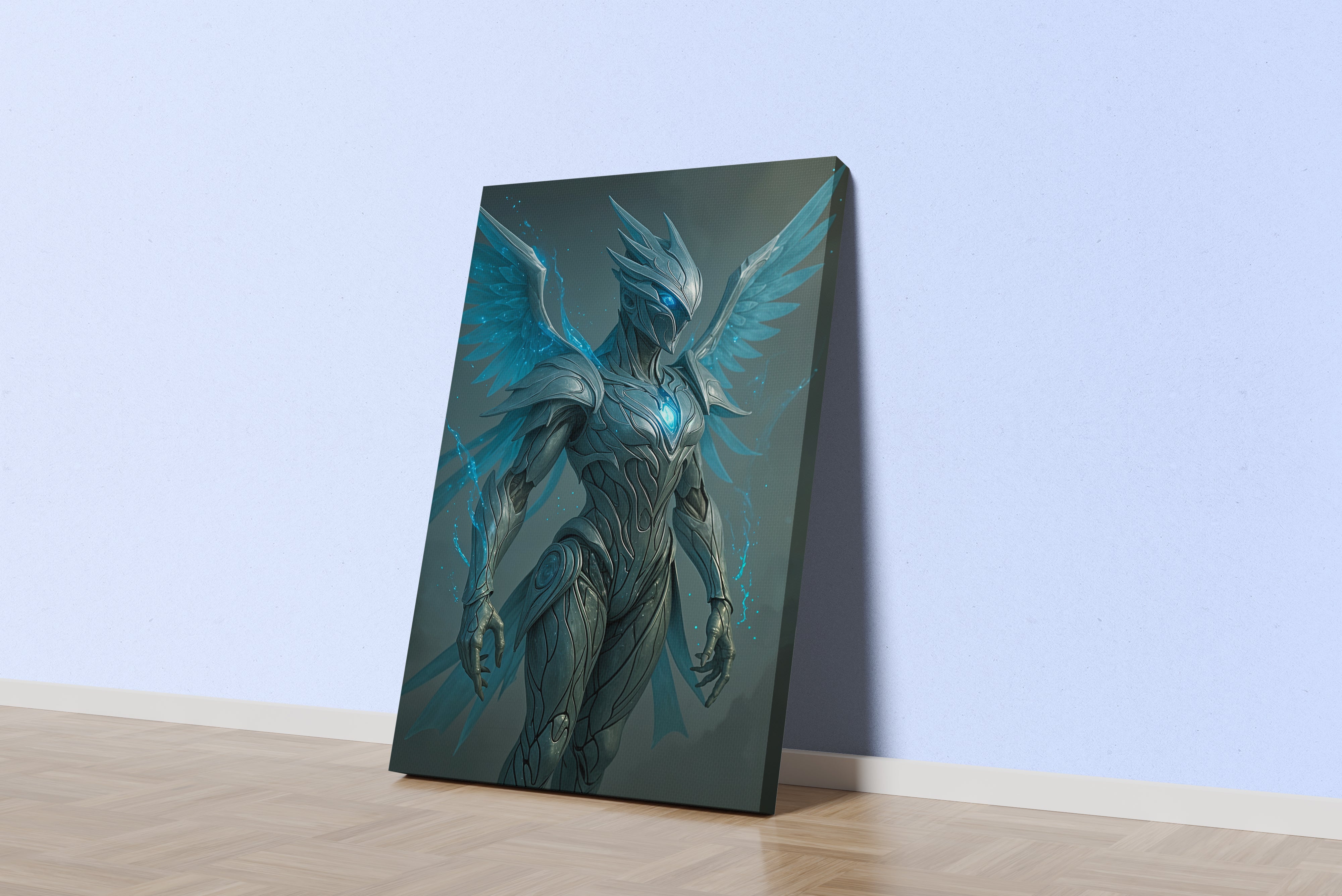 ai creation, winged mystical alien, ai art, art, kanvas tablo