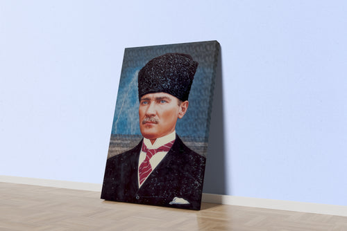 Atatürk portre model 5, art, kanvas tablo