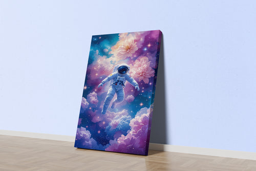 ai creation, astronaut flying in a fantasy world, ai art, art, kanvas tablo